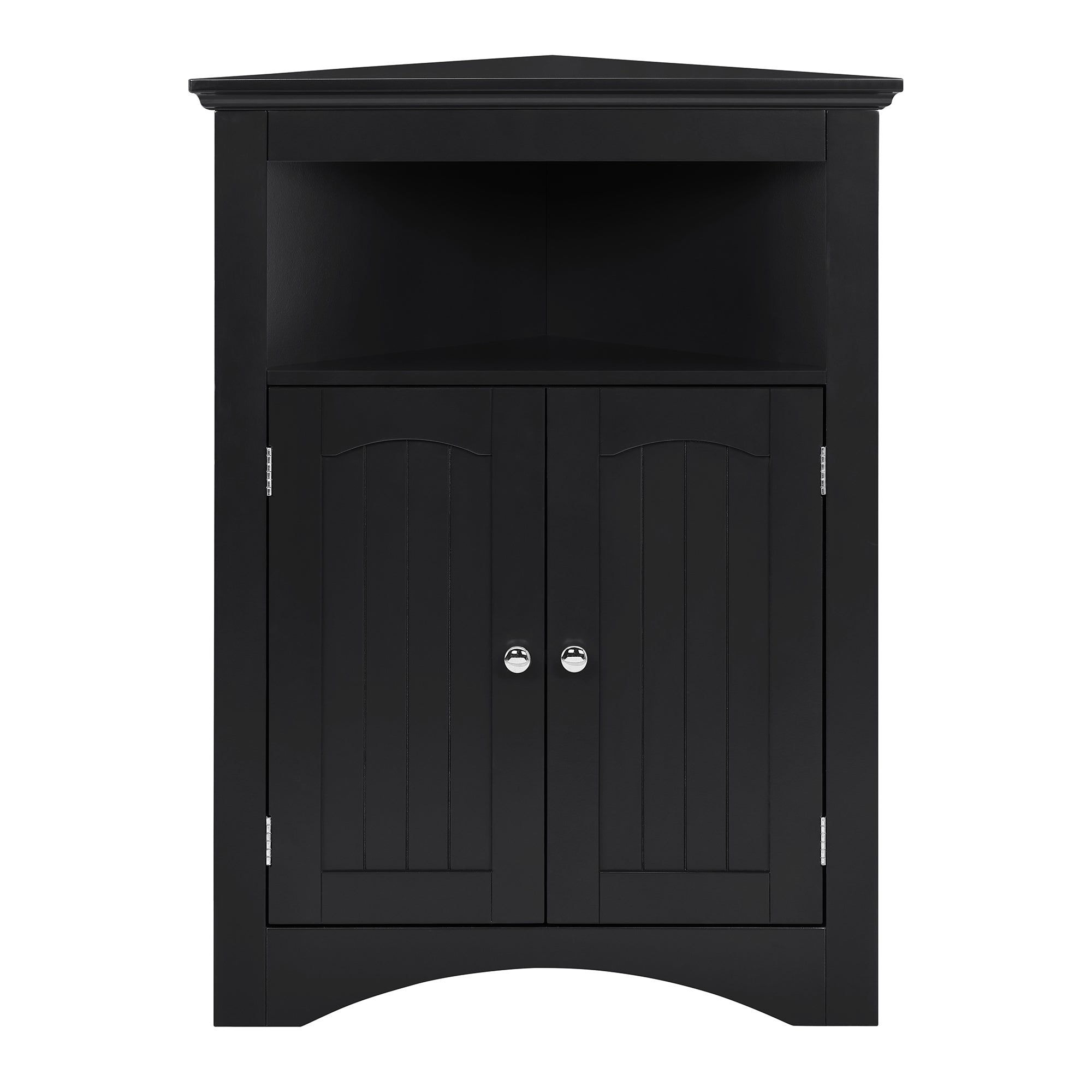 32 Inch MDF 2-door Bathroom Corner Cabinet with Shelves