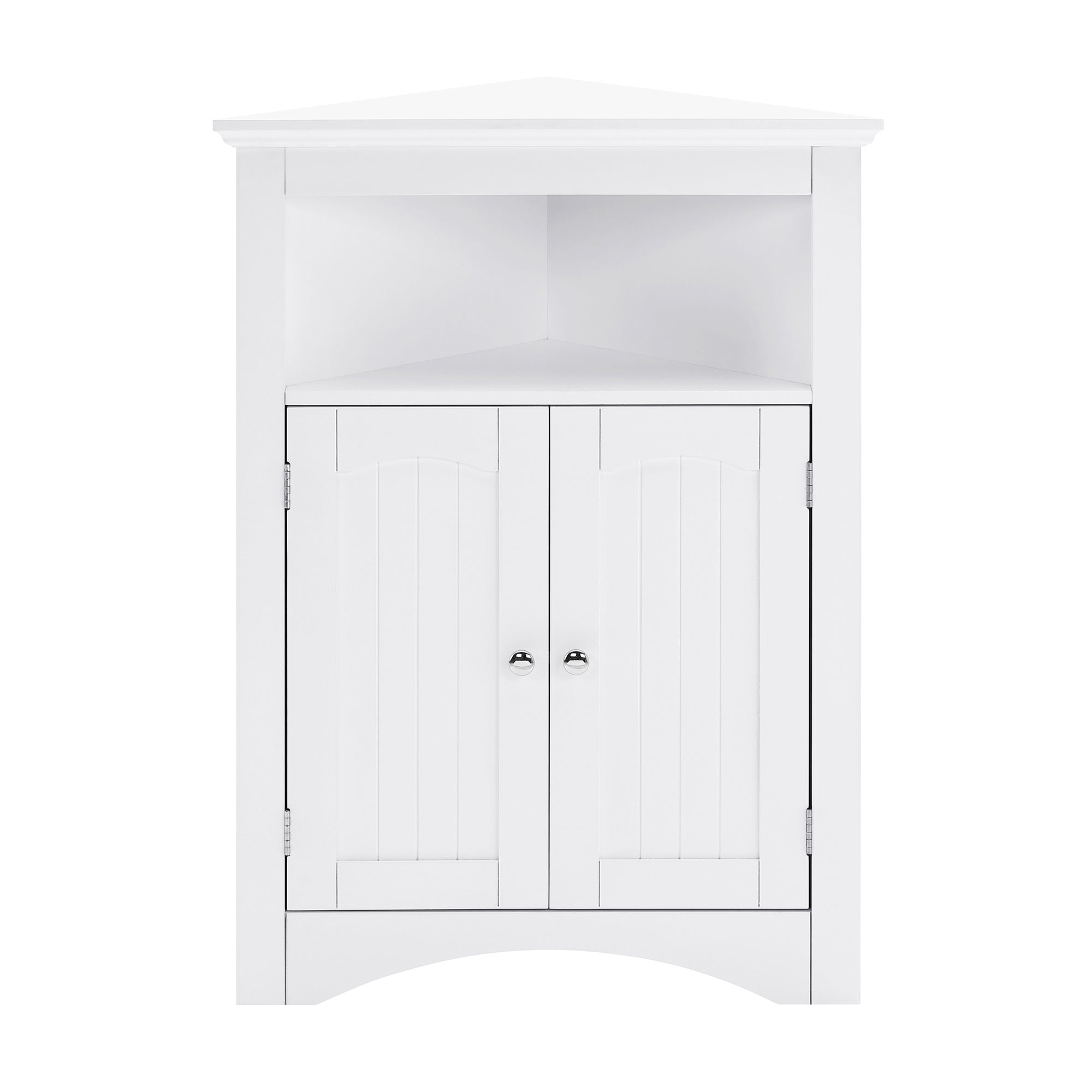 32 Inch MDF 2-door Bathroom Corner Cabinet with Shelves