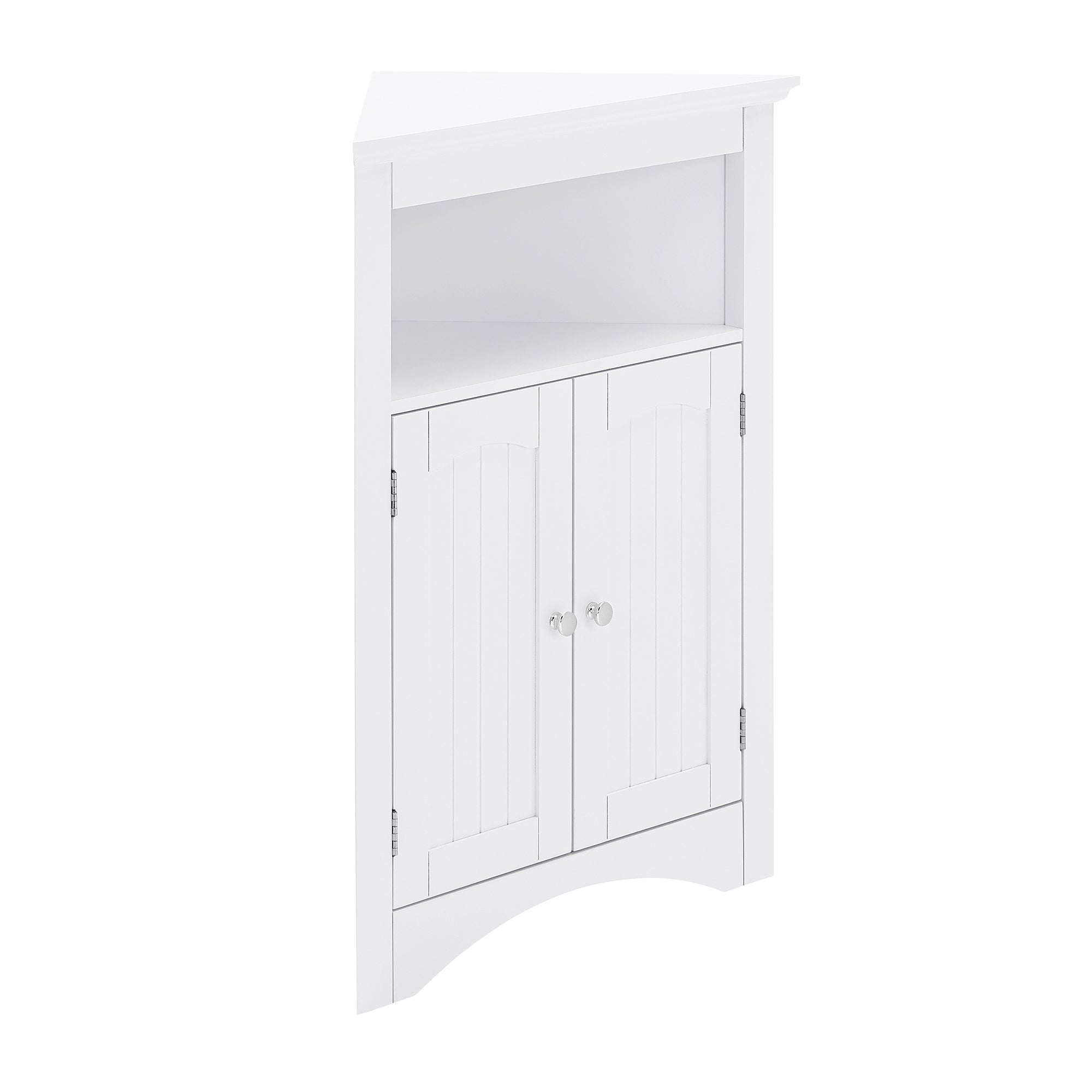 32 Inch MDF 2-door Bathroom Corner Cabinet with Shelves