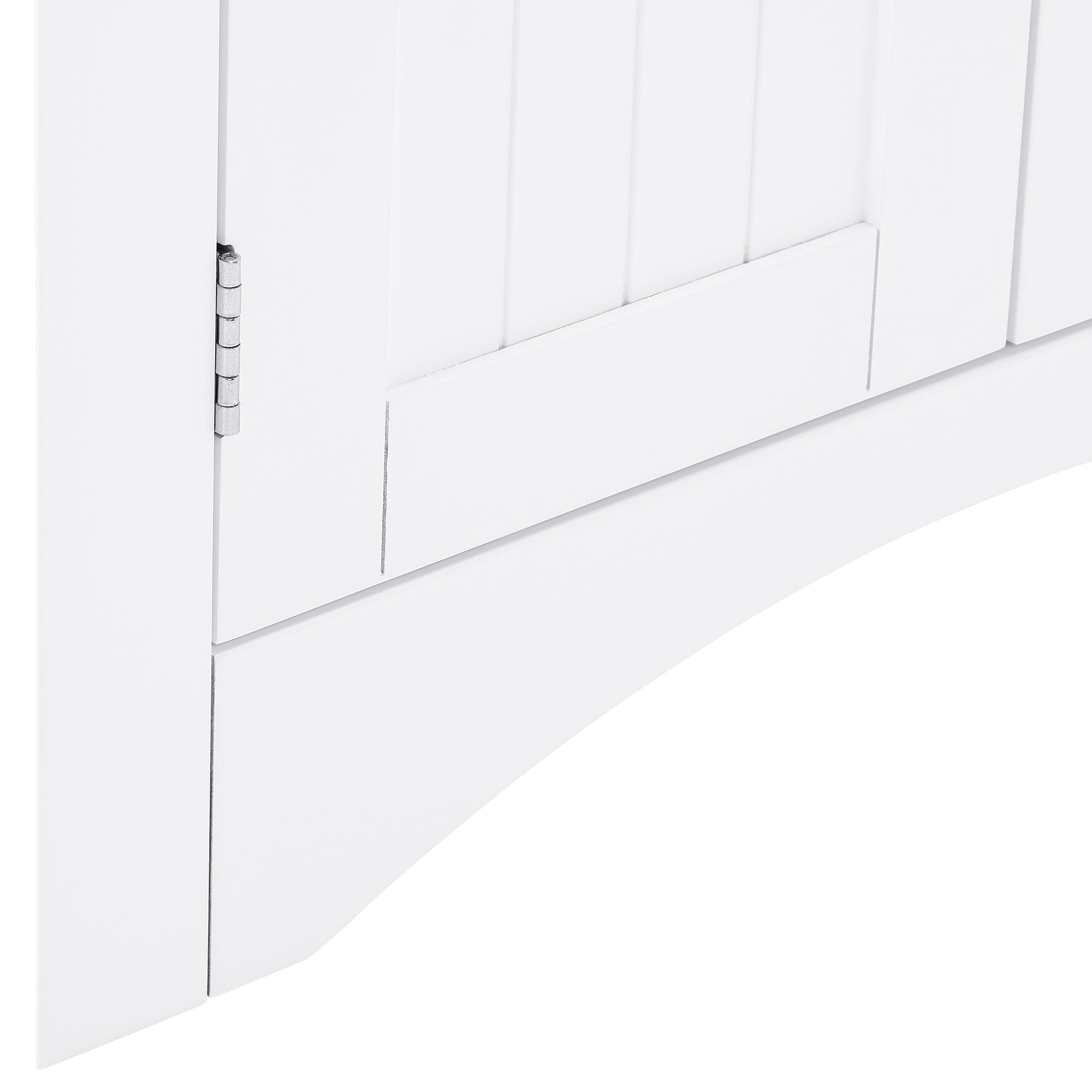 32 Inch MDF 2-door Bathroom Corner Cabinet with Shelves