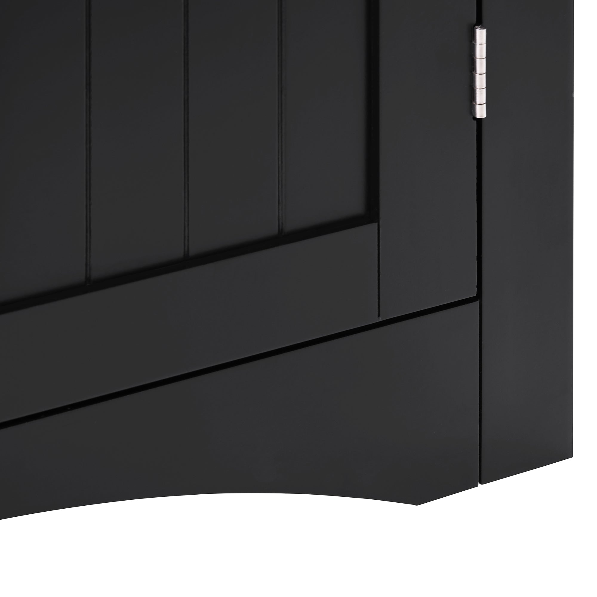 32 Inch MDF 2-door Bathroom Corner Cabinet with Shelves