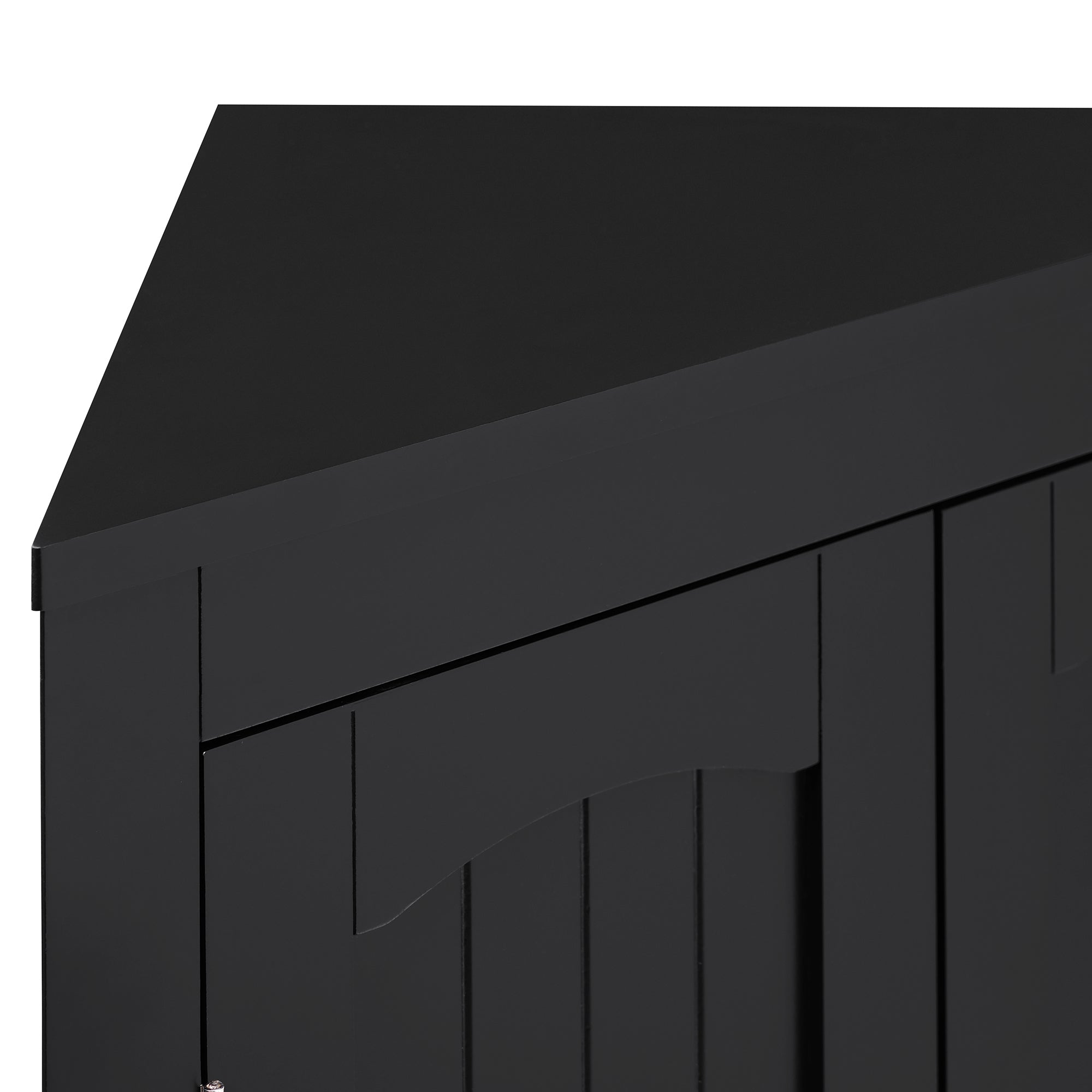 32 Inch MDF 2-door Bathroom Corner Cabinet with Shelves