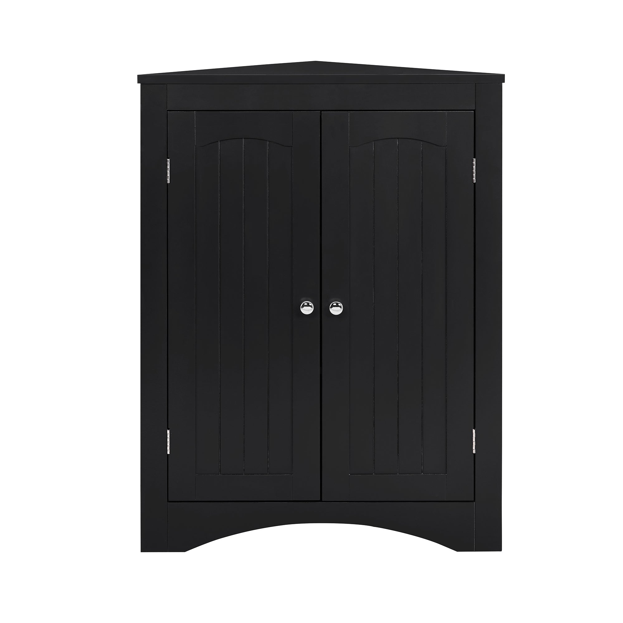 32 Inch MDF 2-door Bathroom Corner Cabinet with Shelves