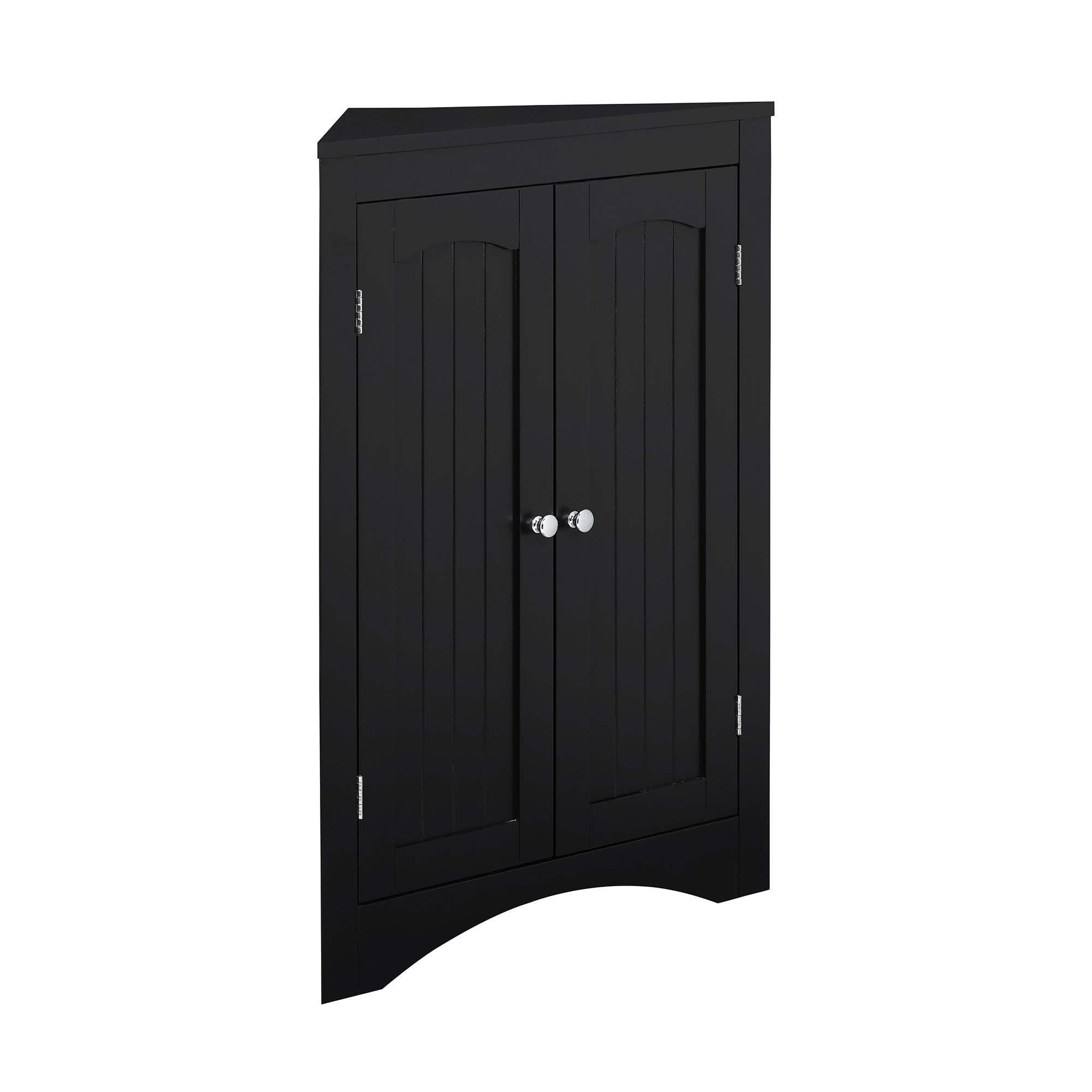 32 Inch MDF 2-door Bathroom Corner Cabinet with Shelves