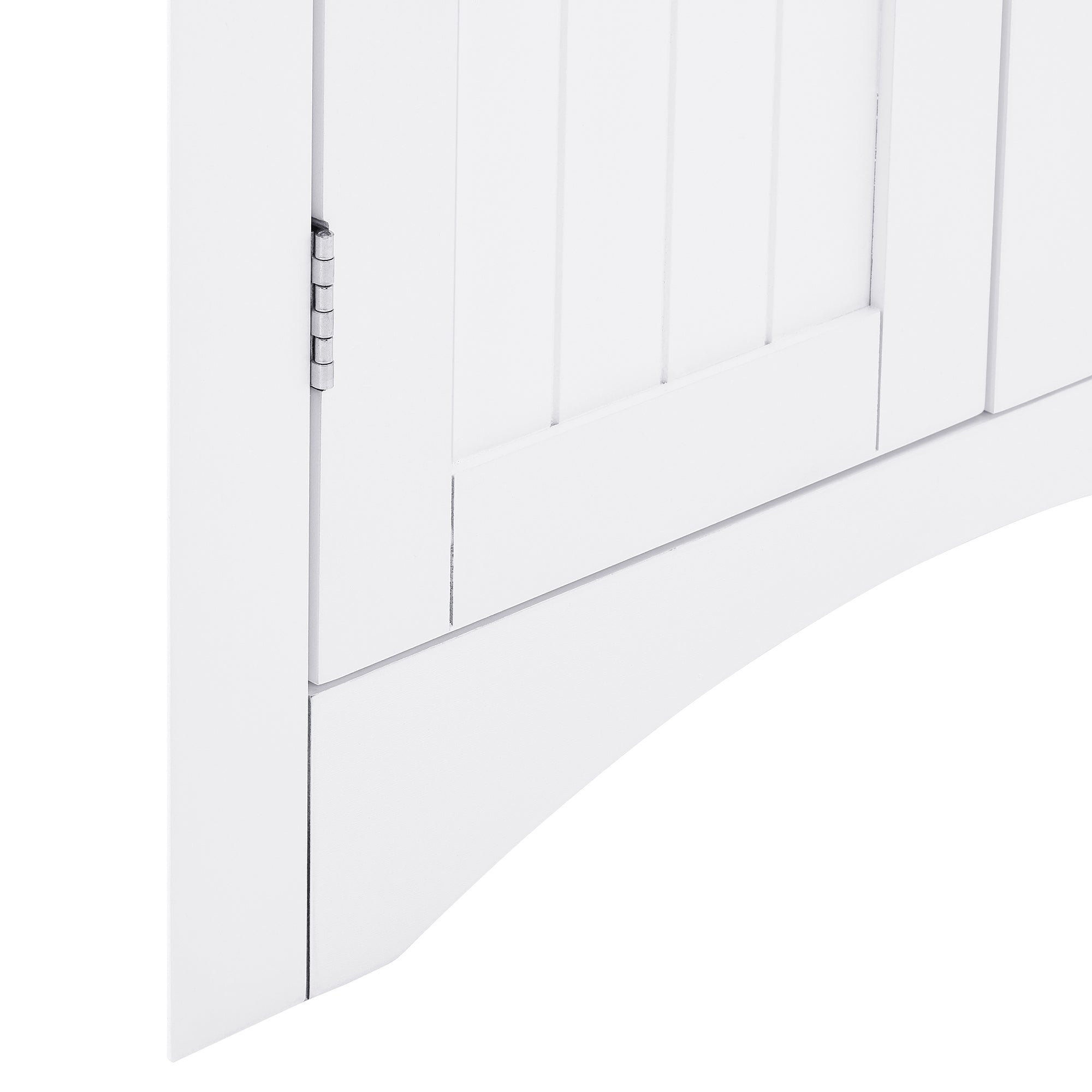 32 Inch MDF 2-door Bathroom Corner Cabinet with Shelves