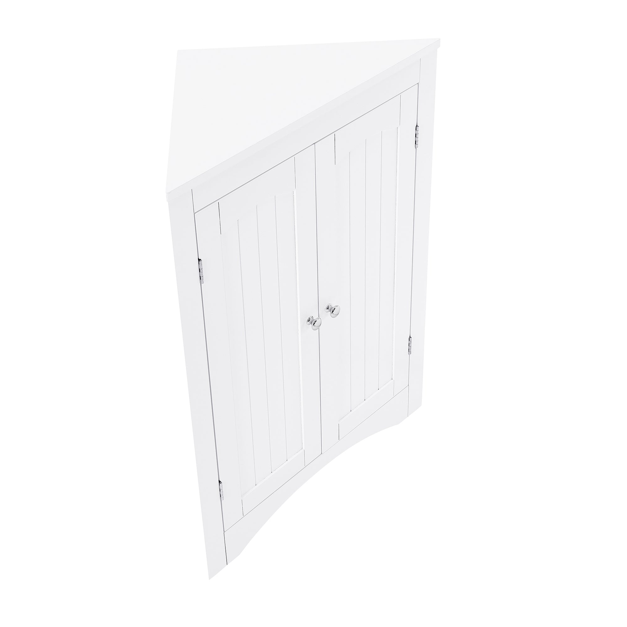 32 Inch MDF 2-door Bathroom Corner Cabinet with Shelves