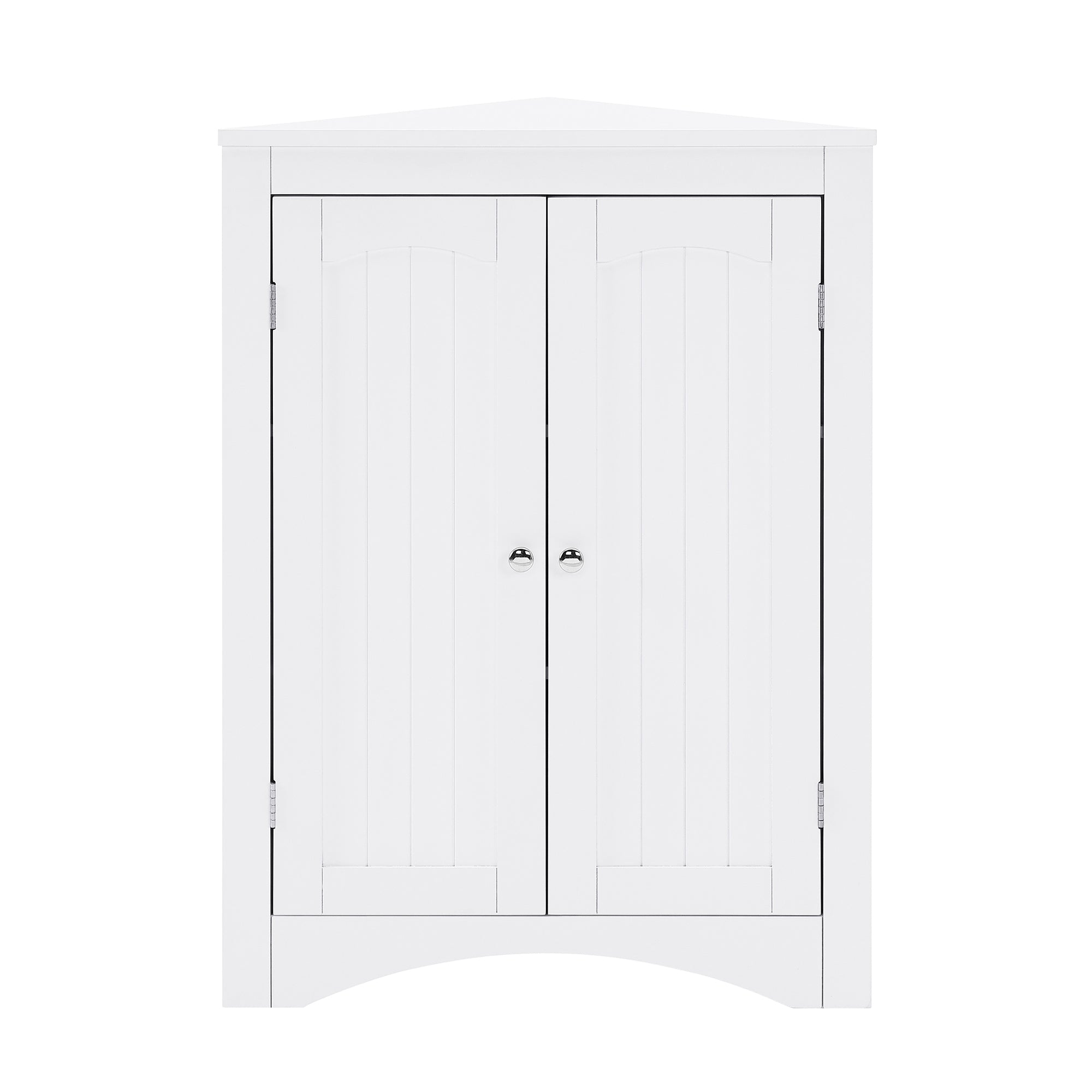 32 Inch MDF 2-door Bathroom Corner Cabinet with Shelves