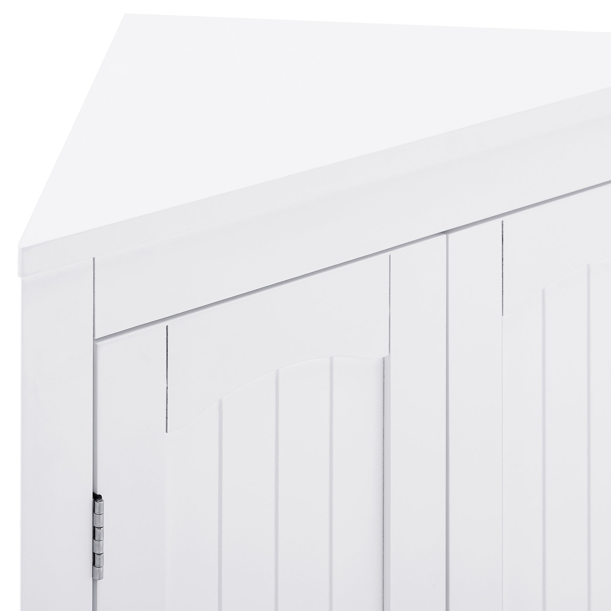 32 Inch MDF 2-door Bathroom Corner Cabinet with Shelves