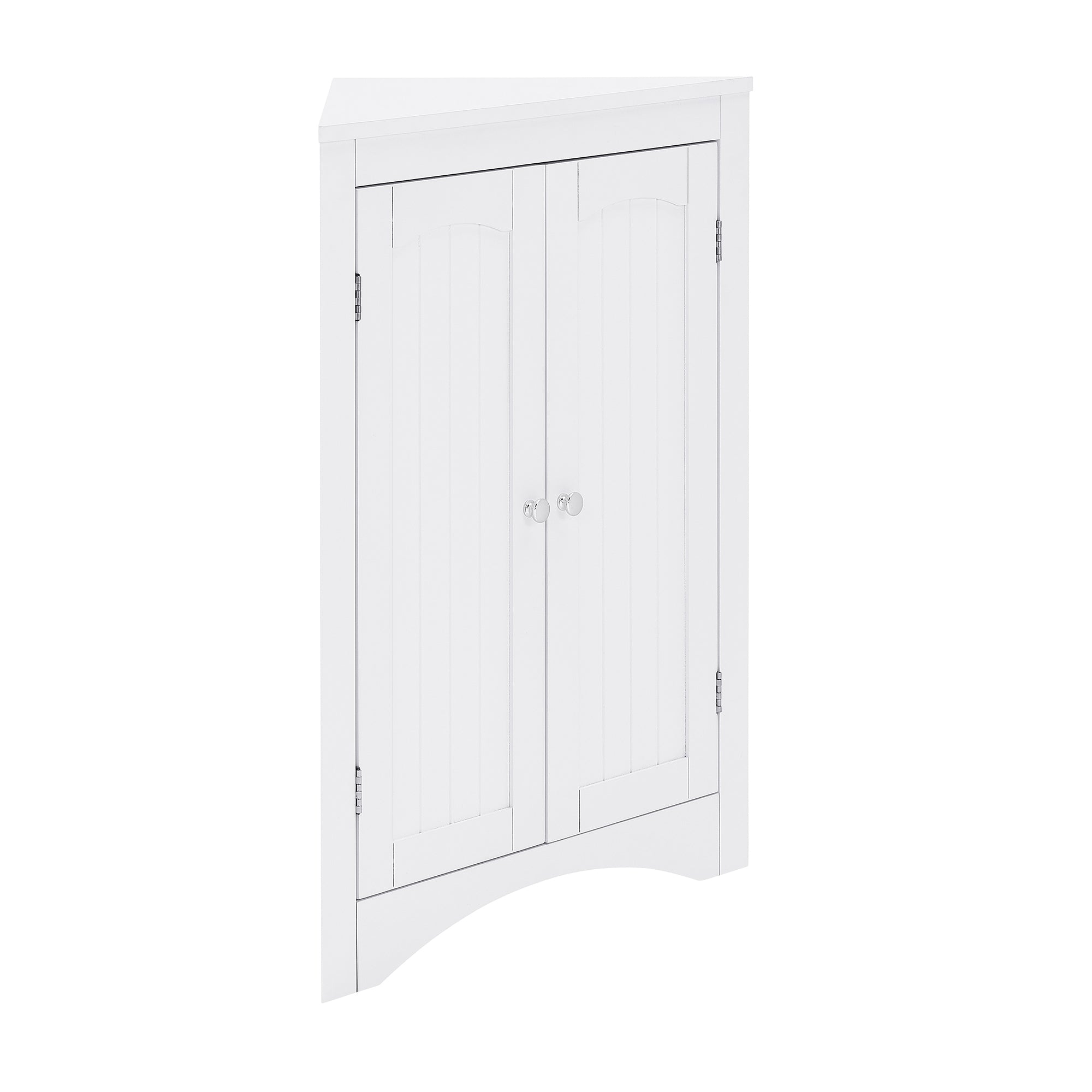 32 Inch MDF 2-door Bathroom Corner Cabinet with Shelves