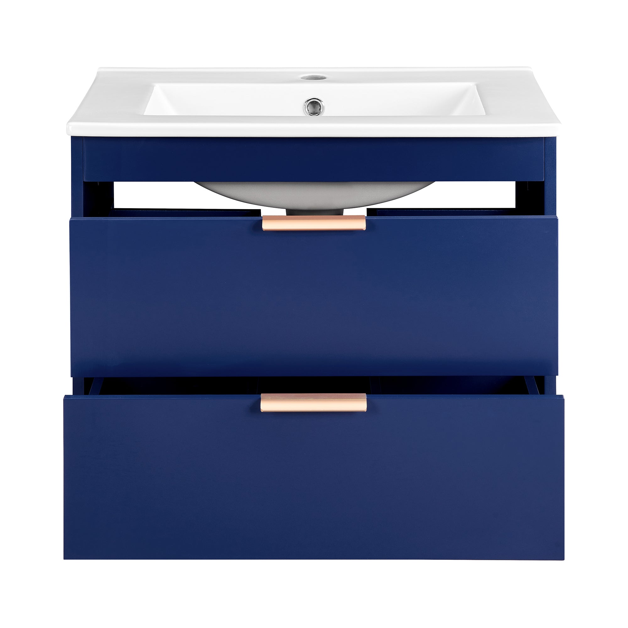 24 in. W x 19 in. H MDF Floating Bathroom Vanity with Integrated Ceramic Sink and Doors