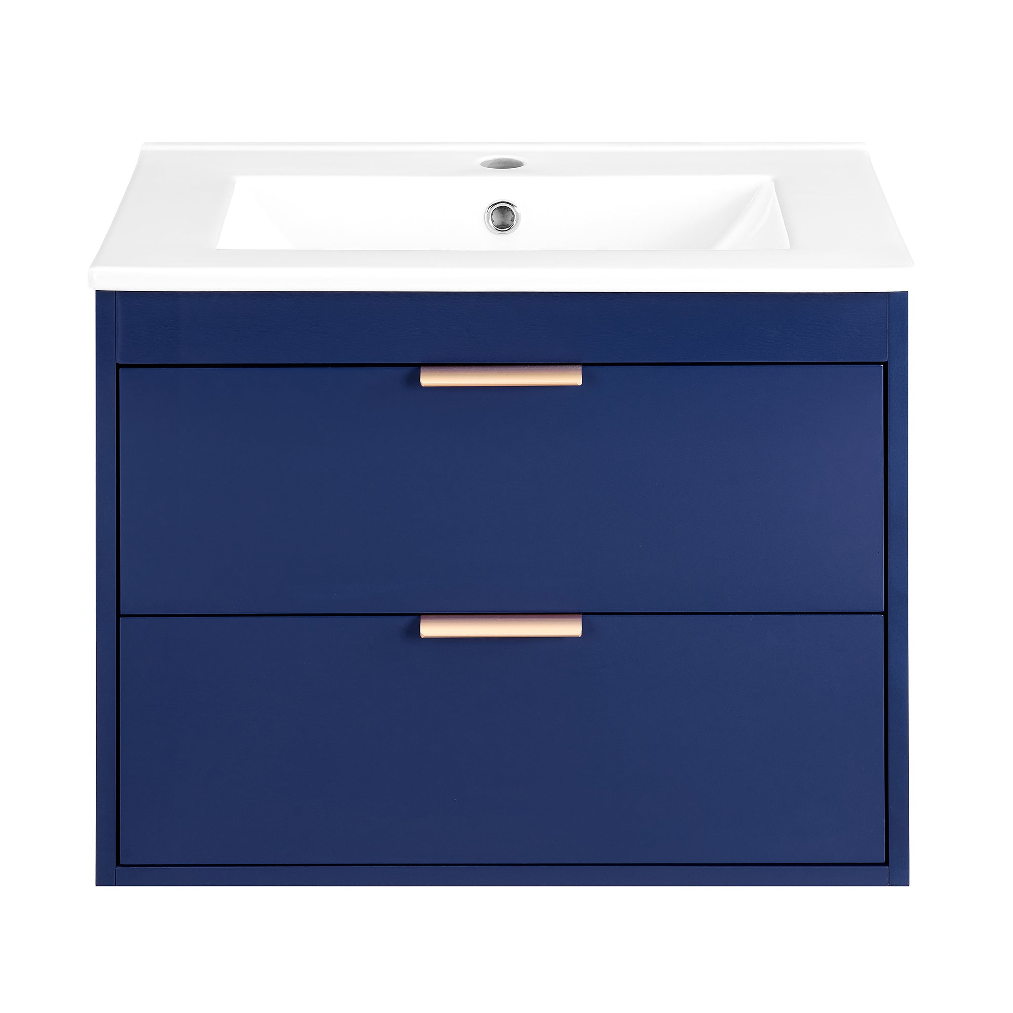24 in. W x 19 in. H MDF Floating Bathroom Vanity with Integrated Ceramic Sink and Doors