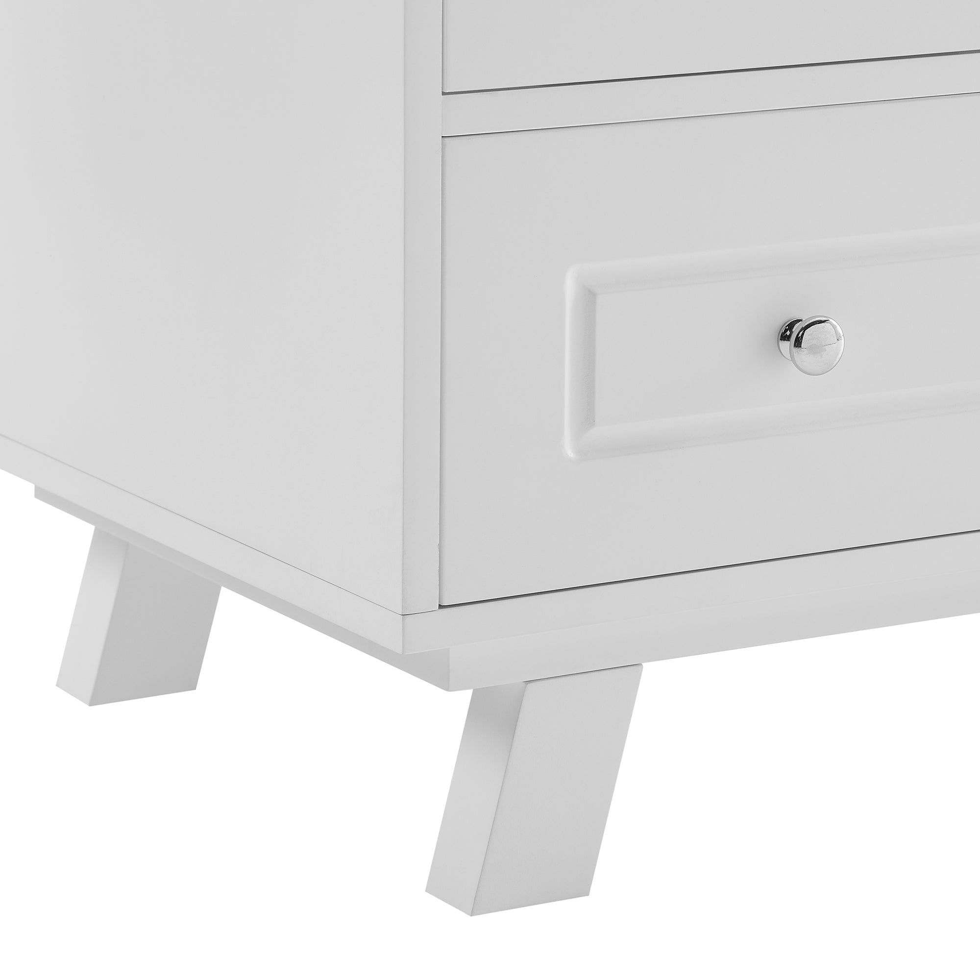 30 Inches MDF Freestanding Bathroom Vanity with Integrated Ceramic Sink and Doors