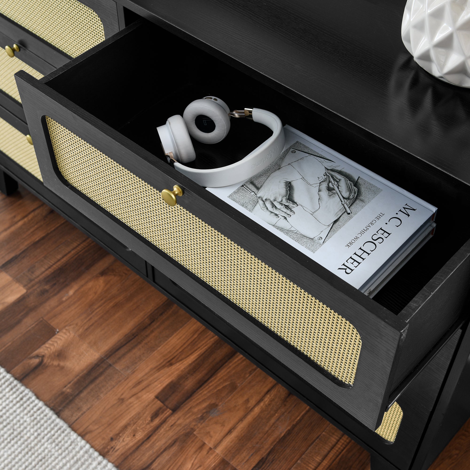 52 Inches 6-Drawer MDF Double Dresser