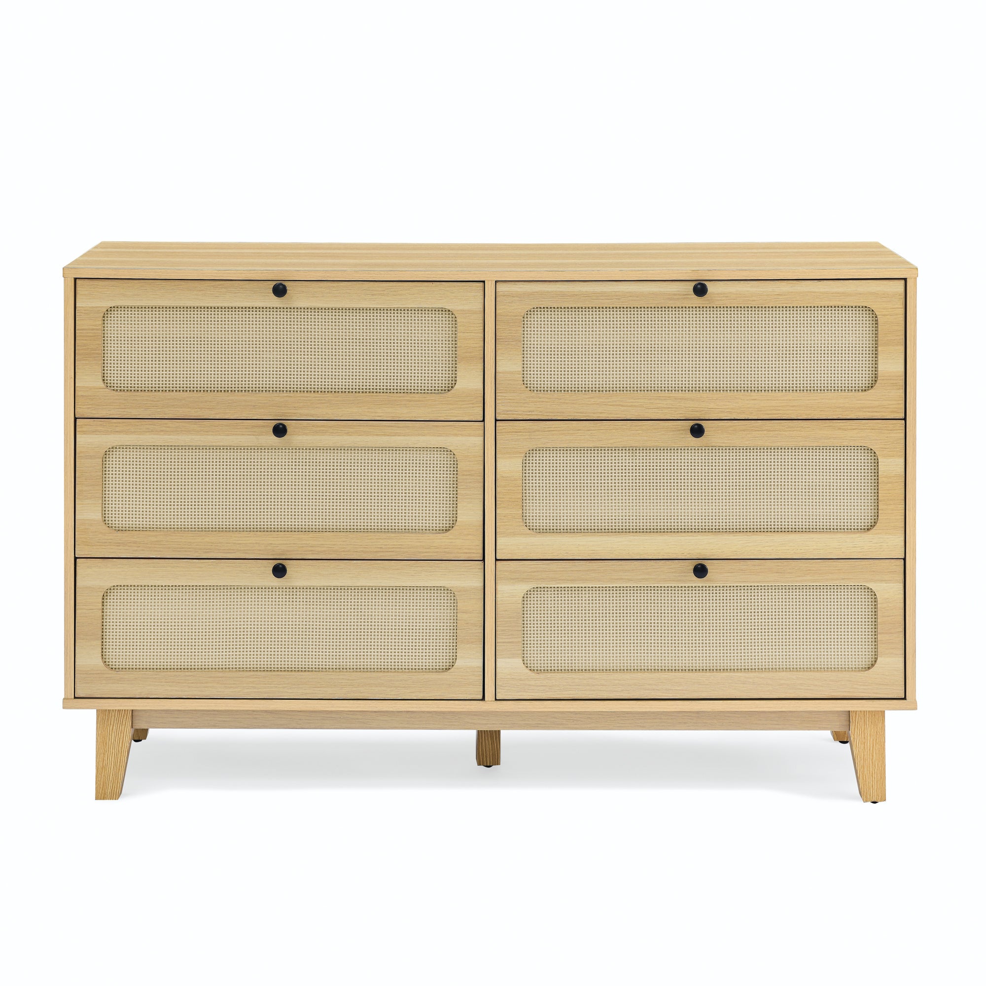 52 Inches 6-Drawer MDF Double Dresser