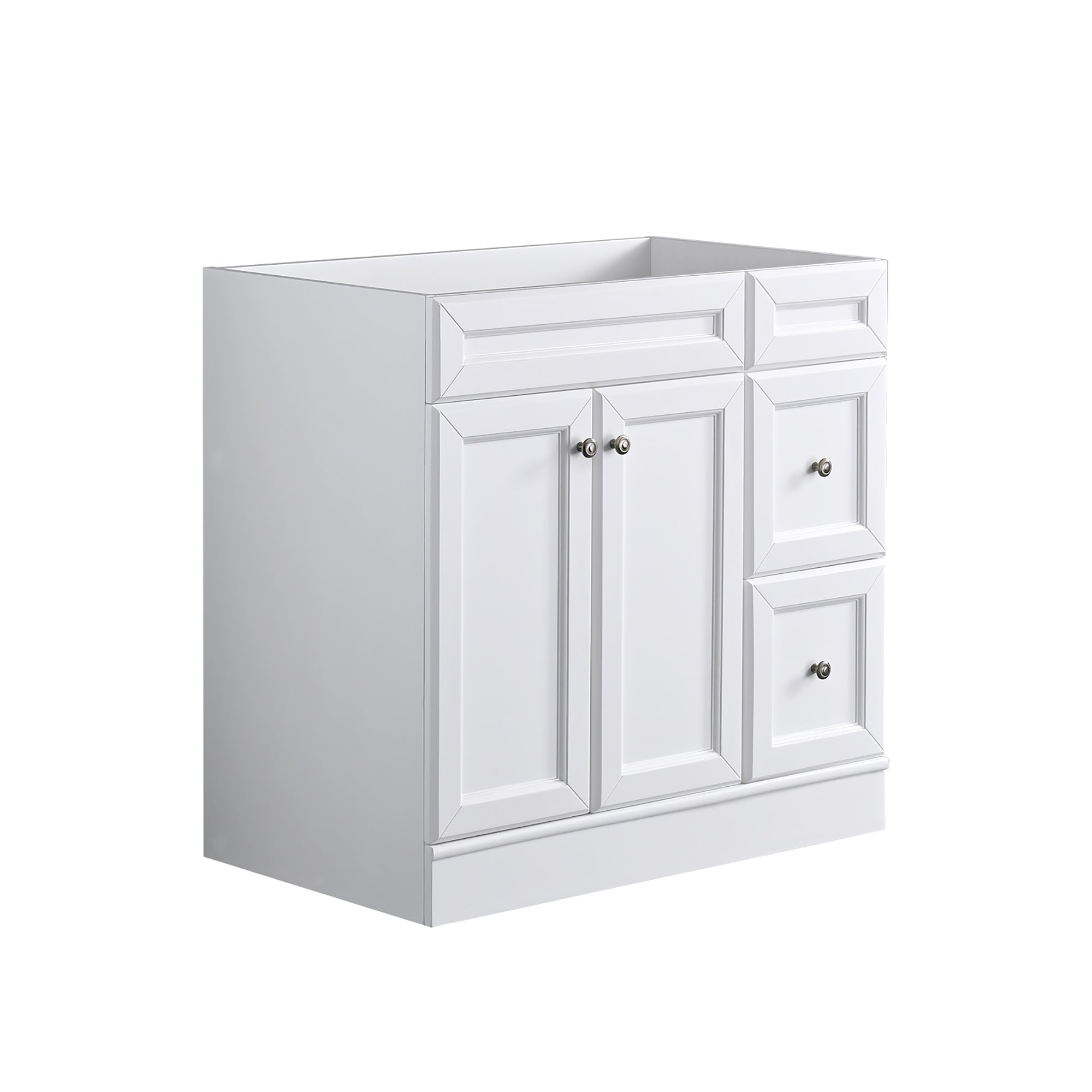 35 Inch MDF Freestanding Bathroom Vanity Base with Drawer and Doors