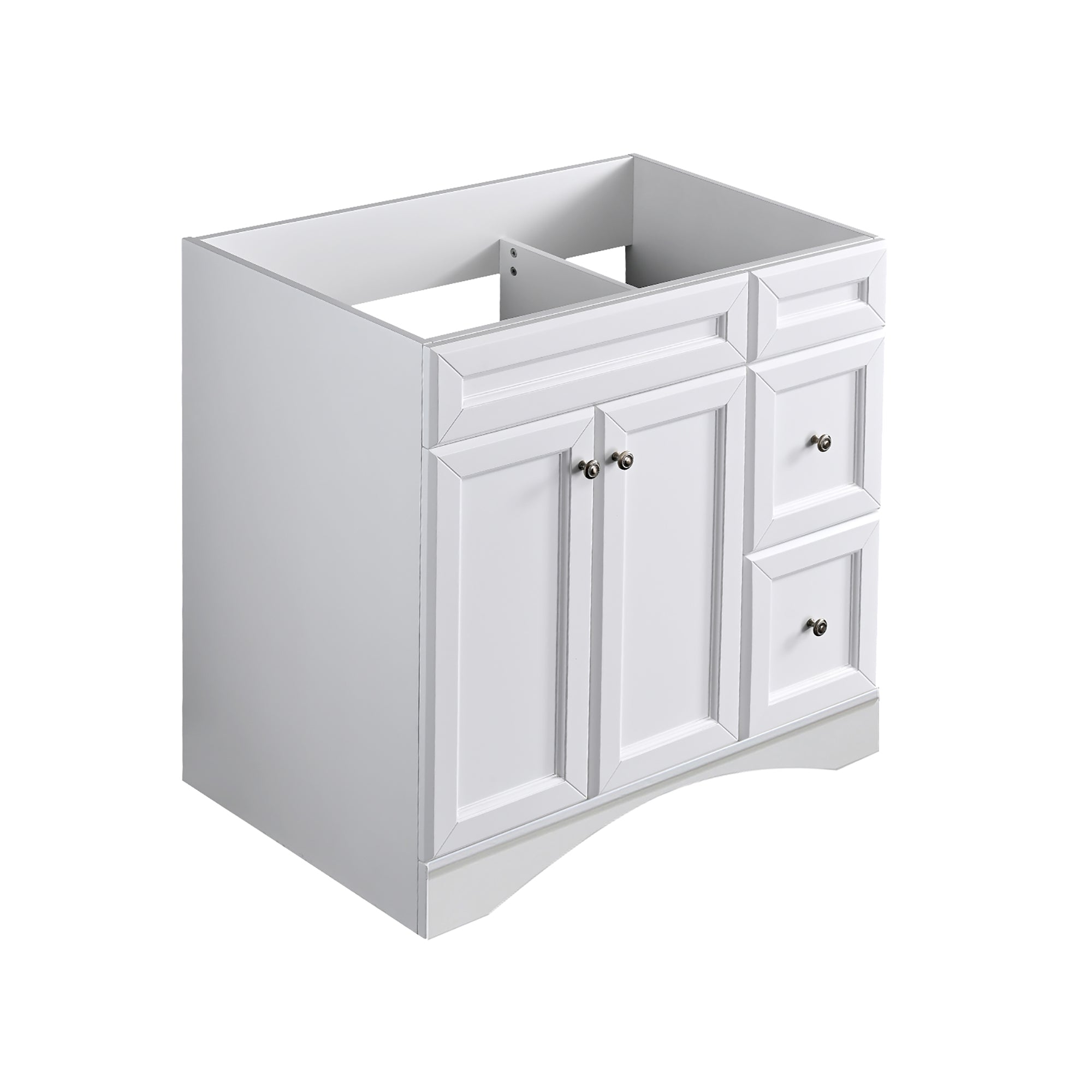 35 Inch MDF Freestanding Bathroom Vanity Base with Drawer and Doors