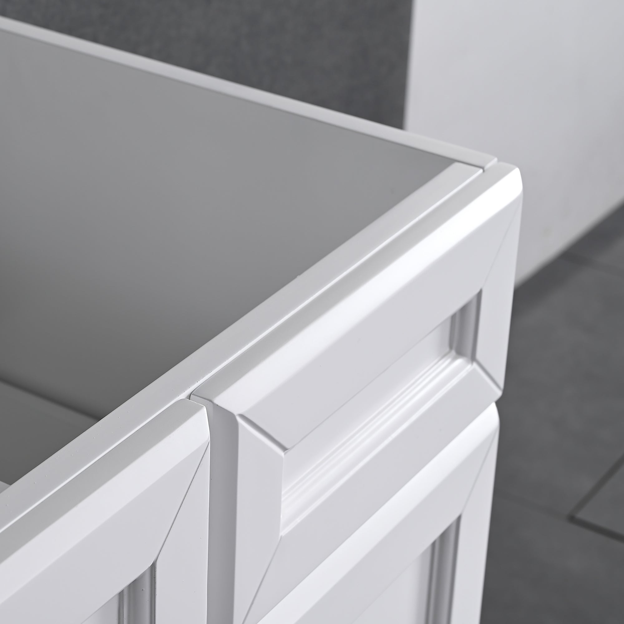 35 Inch MDF Freestanding Bathroom Vanity Base with Drawer and Doors