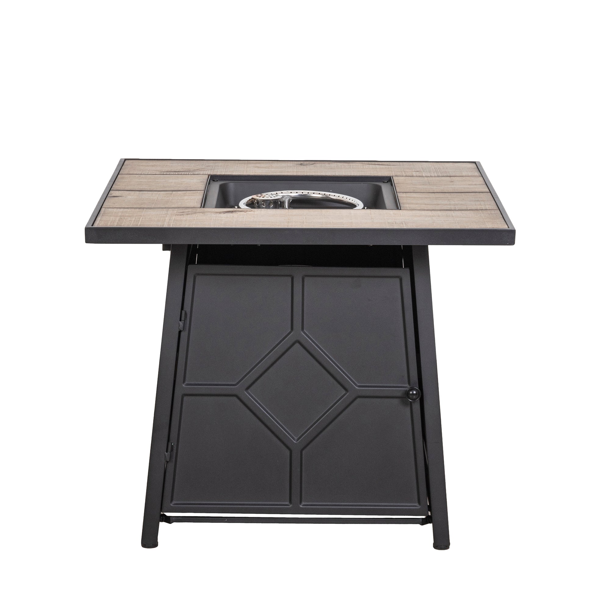 40,000 BTU Steel Outdoor Propane Gas Fire Pit Table with Steel lid and Weather Cover