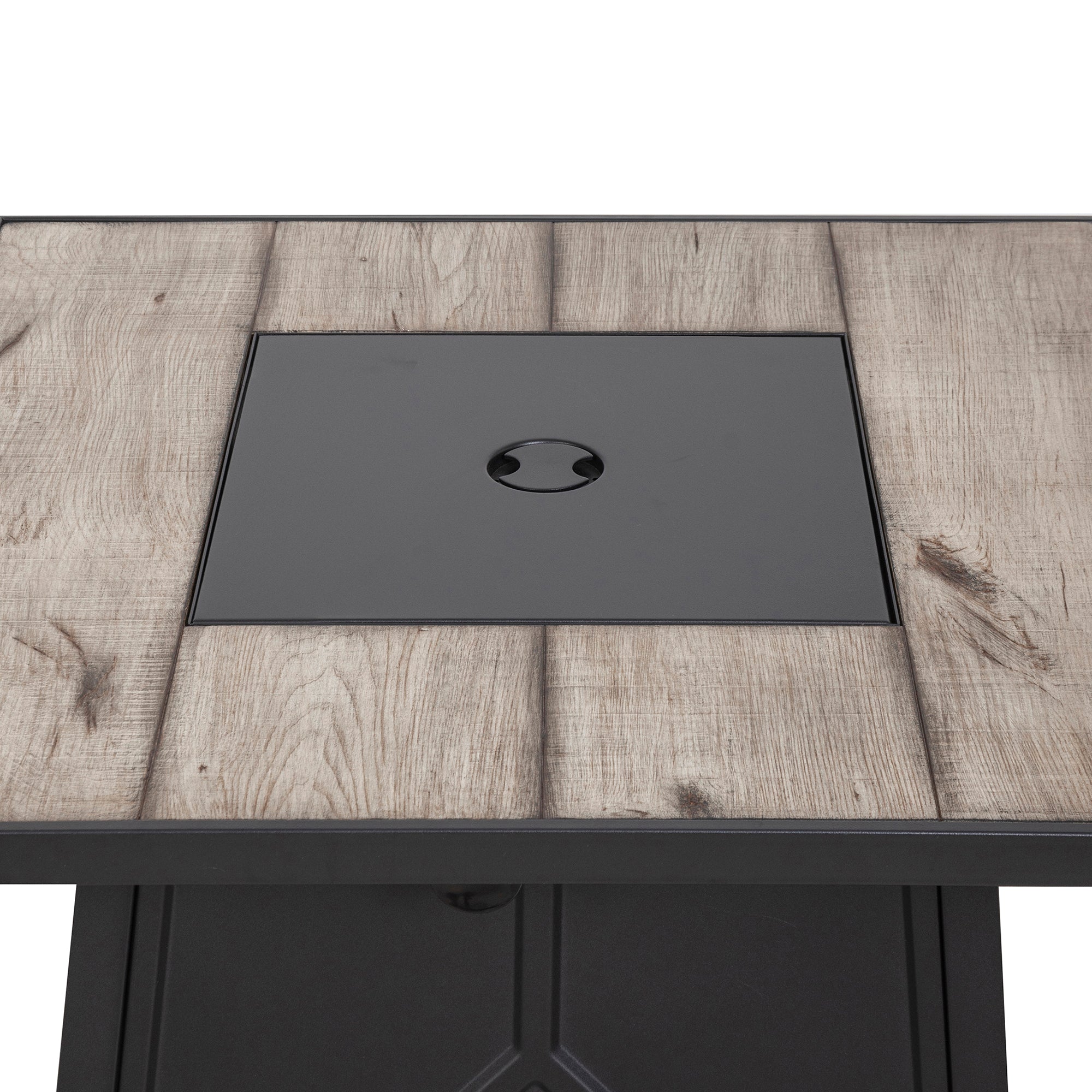40,000 BTU Steel Outdoor Propane Gas Fire Pit Table with Steel lid and Weather Cover