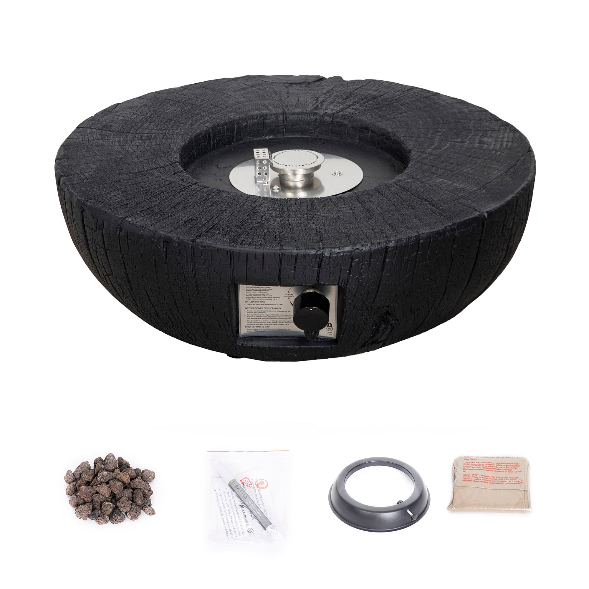 40,000 BTU Steel Outdoor Propane Gas Fire Pit Table with Steel lid and Weather Cover