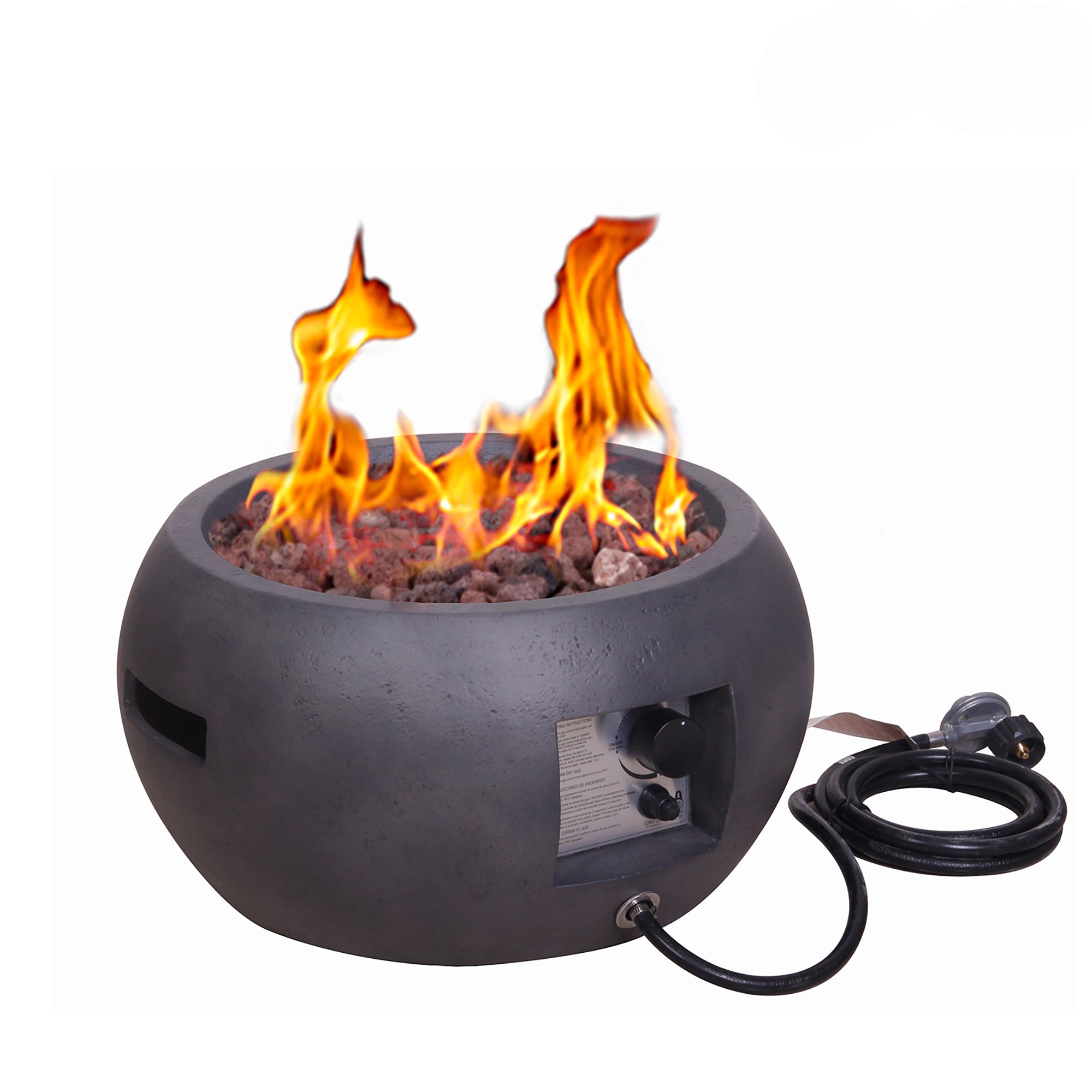 40,000 BTU Steel Outdoor Propane Gas Fire Pit Table with Steel lid and Weather Cover