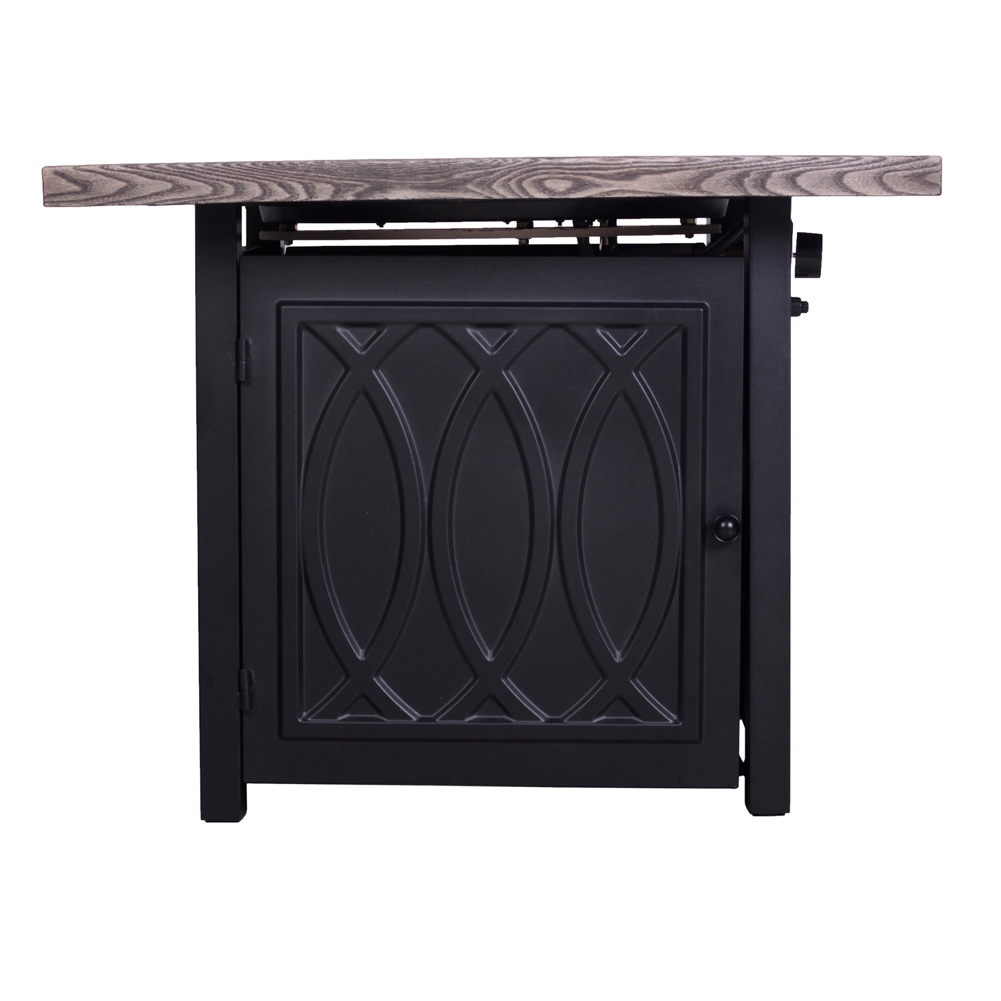 40,000 BTU Steel Outdoor Propane Gas Fire Pit Table with Steel lid and Weather Cover
