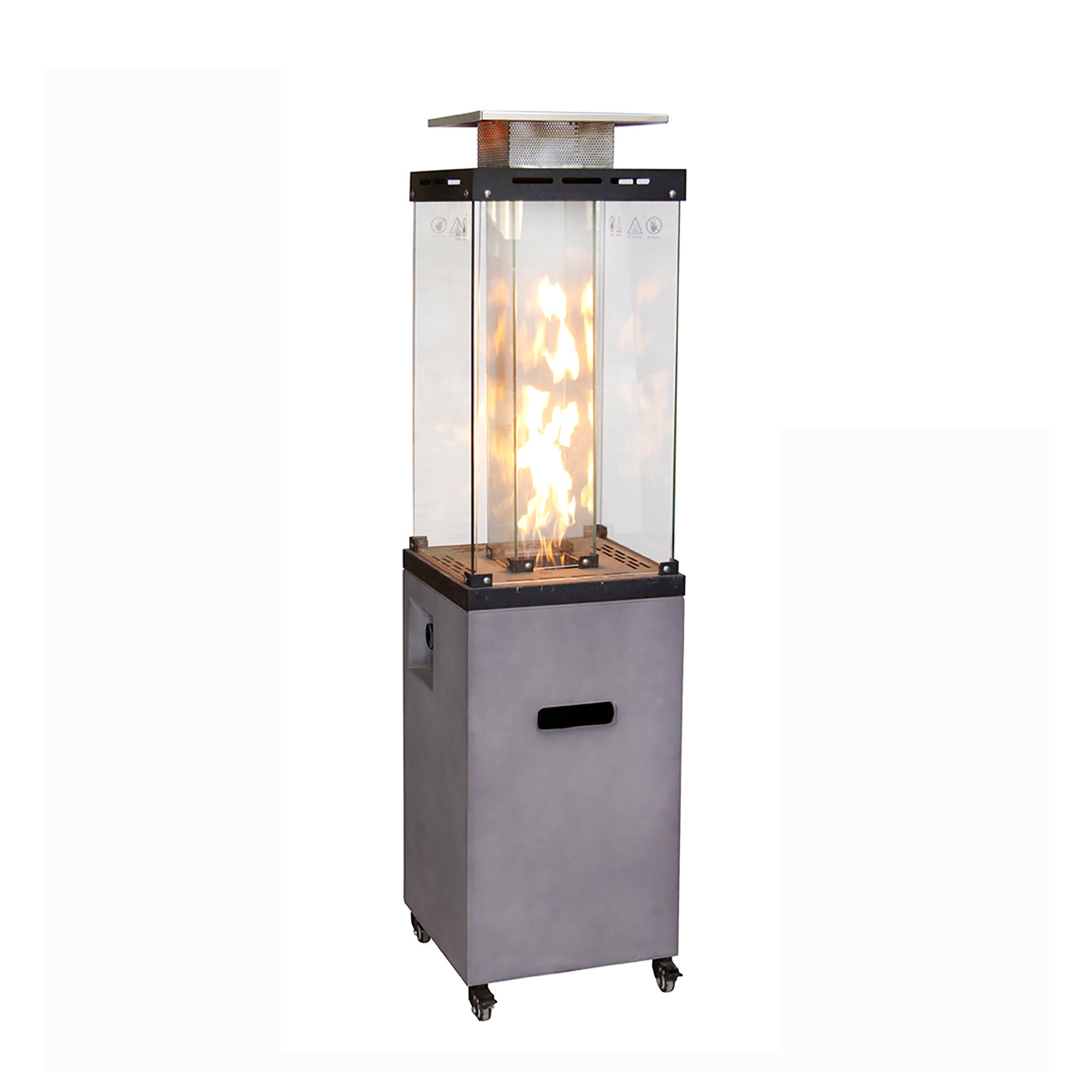 40,000 BTU Steel Outdoor Propane Gas Fire Pit Table with Steel lid and Weather Cover