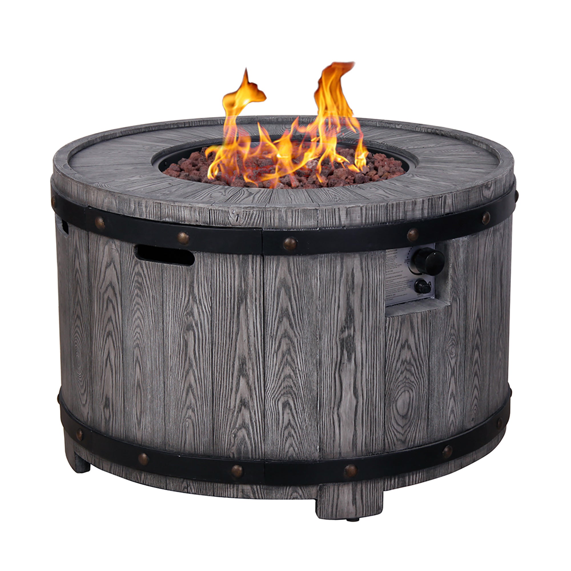 40,000 BTU Steel Outdoor Propane Gas Fire Pit Table with Steel lid and Weather Cover