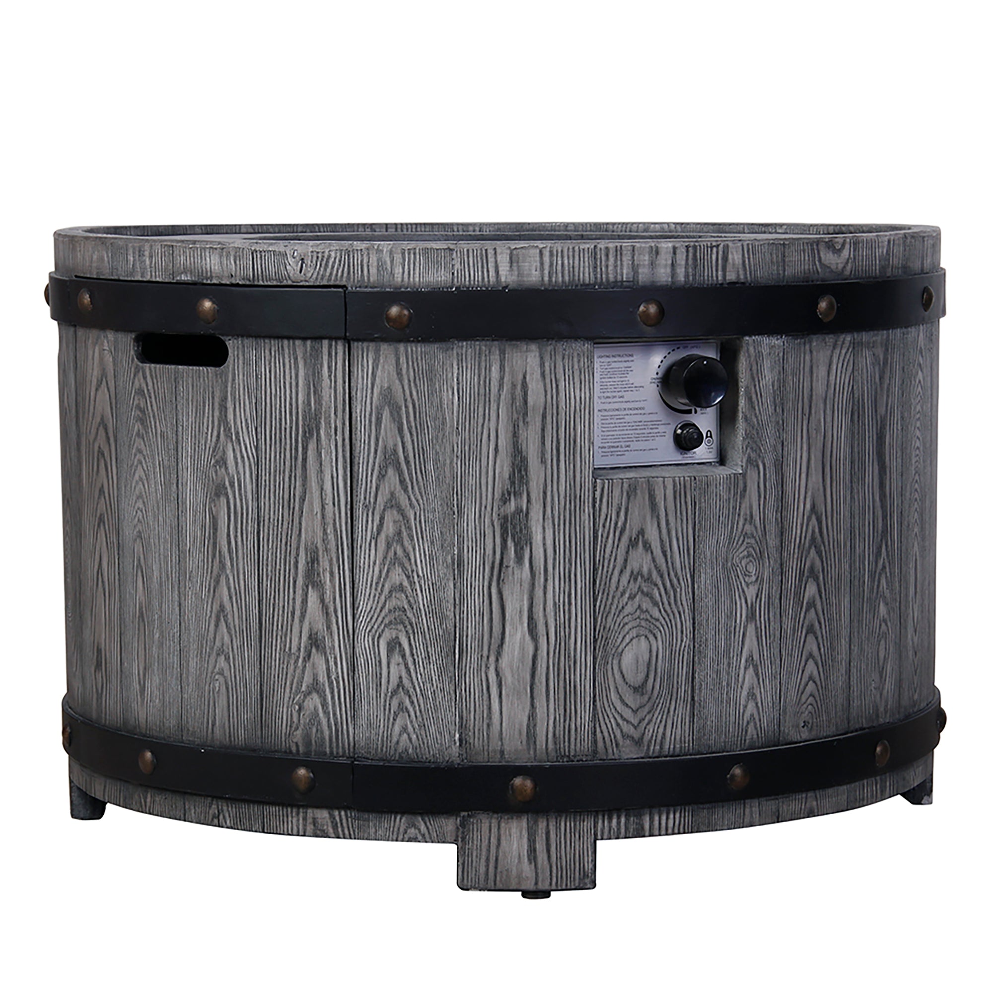 40,000 BTU Steel Outdoor Propane Gas Fire Pit Table with Steel lid and Weather Cover
