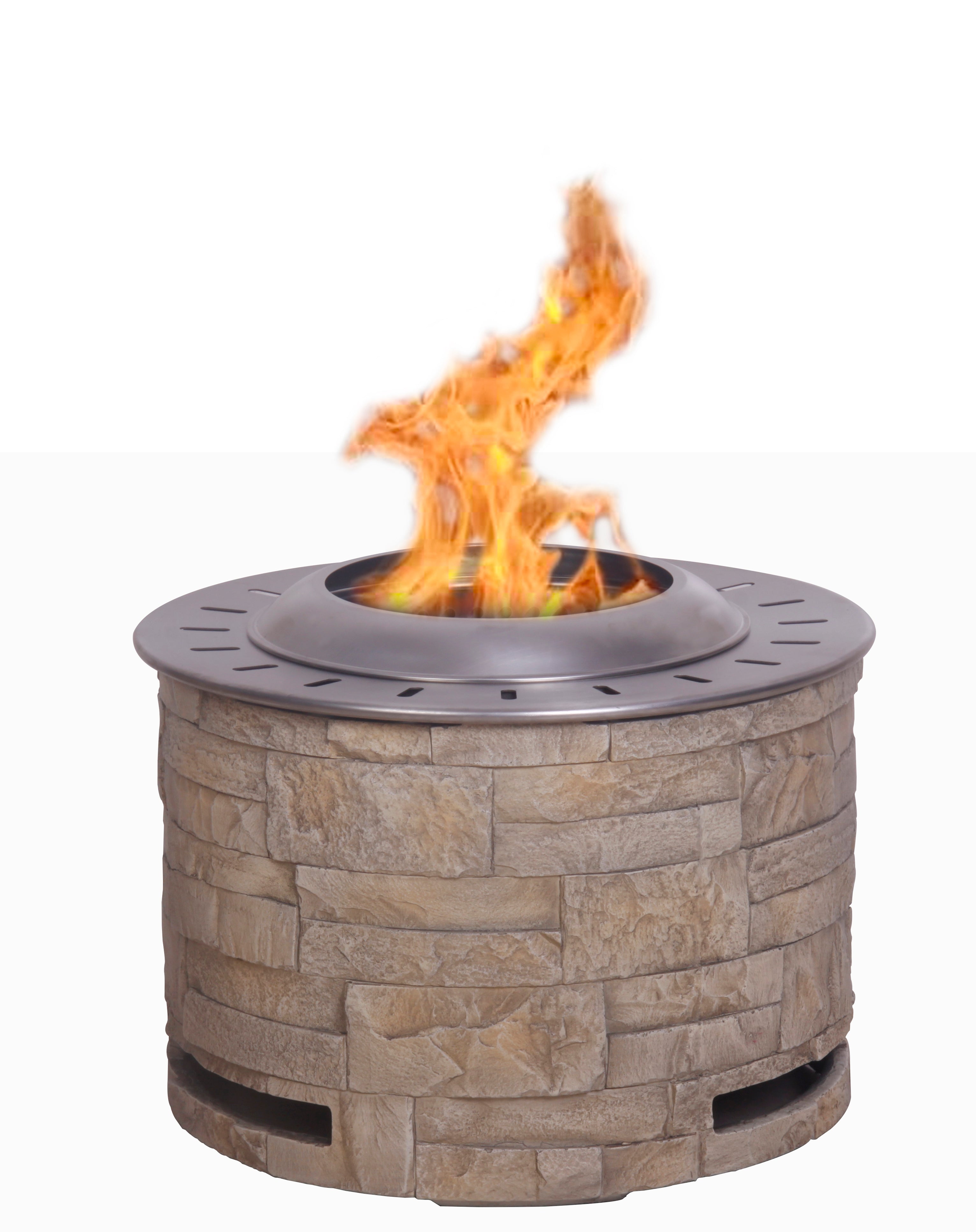 40,000 BTU Steel Outdoor Propane Gas Fire Pit Table with Steel lid and Weather Cover