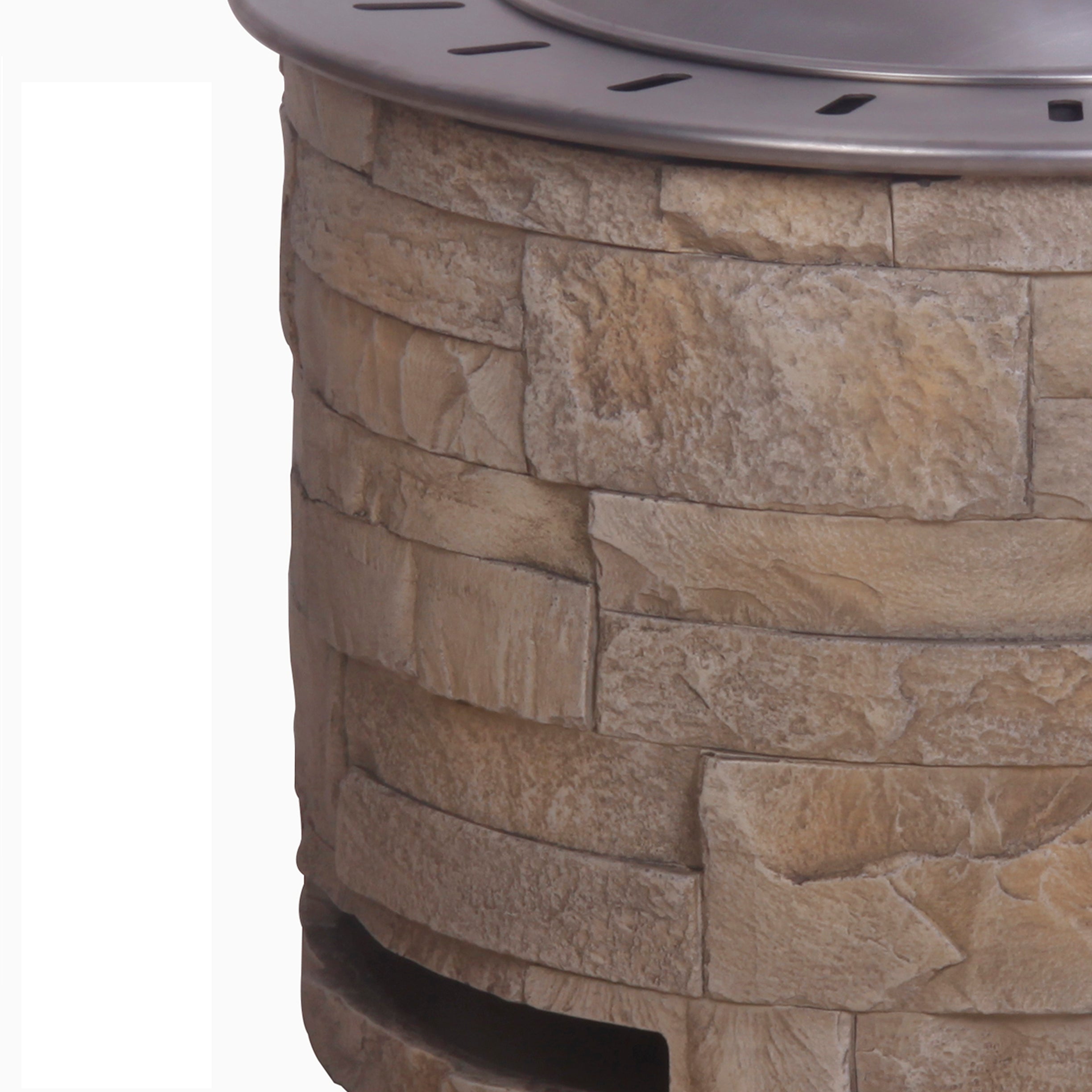 40,000 BTU Steel Outdoor Propane Gas Fire Pit Table with Steel lid and Weather Cover