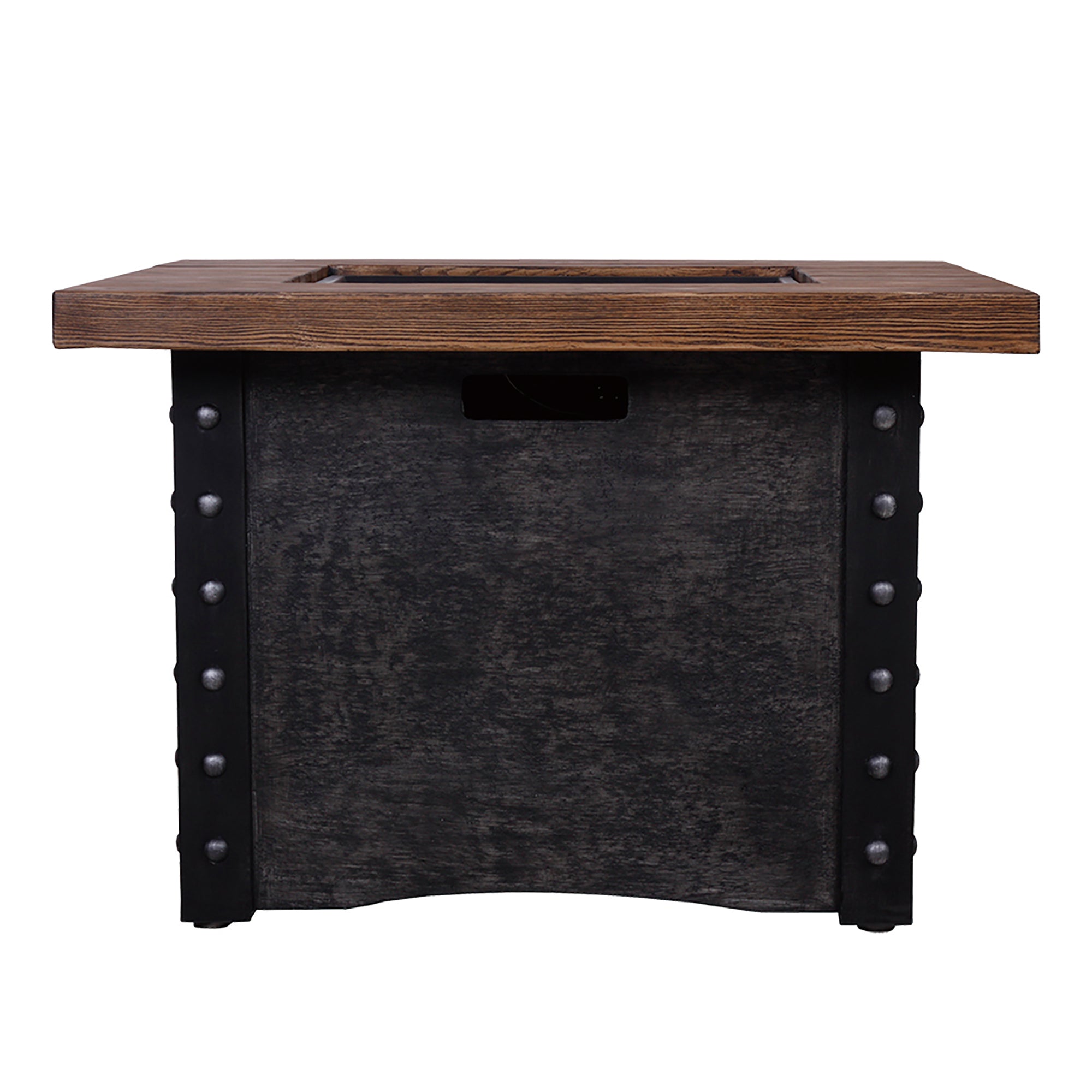 40,000 BTU Steel Outdoor Propane Gas Fire Pit Table with Steel lid and Weather Cover