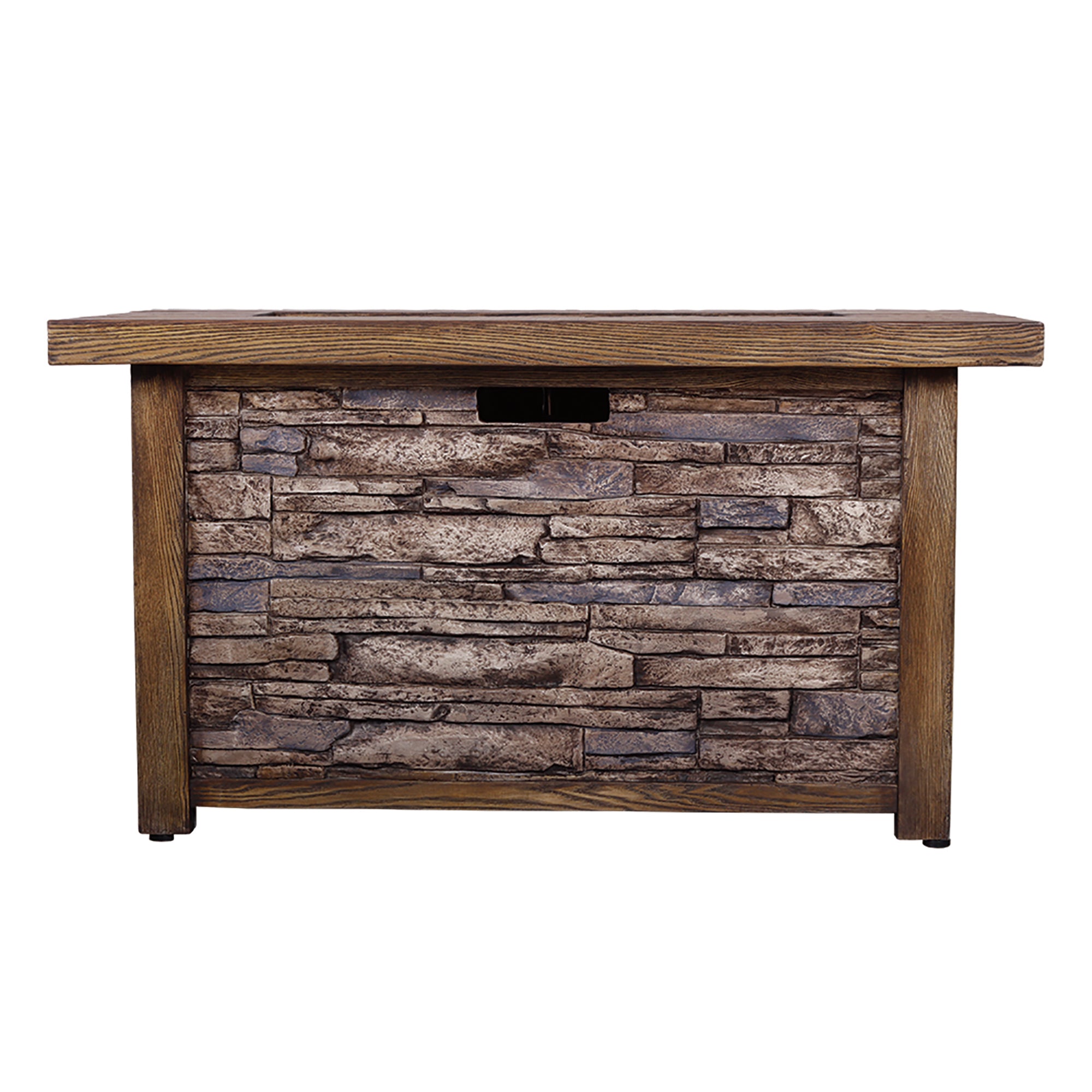 40,000 BTU Steel Outdoor Propane Gas Fire Pit Table with Steel lid and Weather Cover