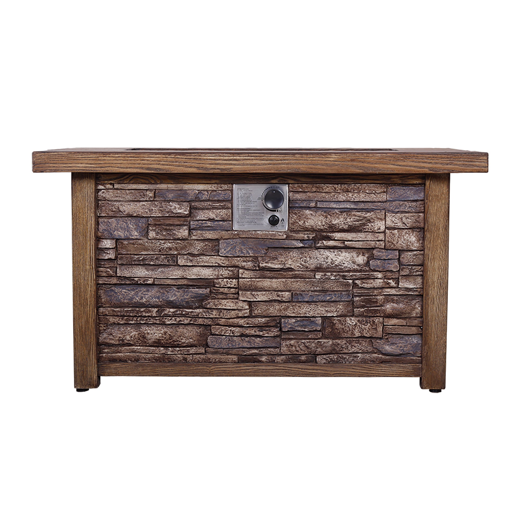40,000 BTU Steel Outdoor Propane Gas Fire Pit Table with Steel lid and Weather Cover