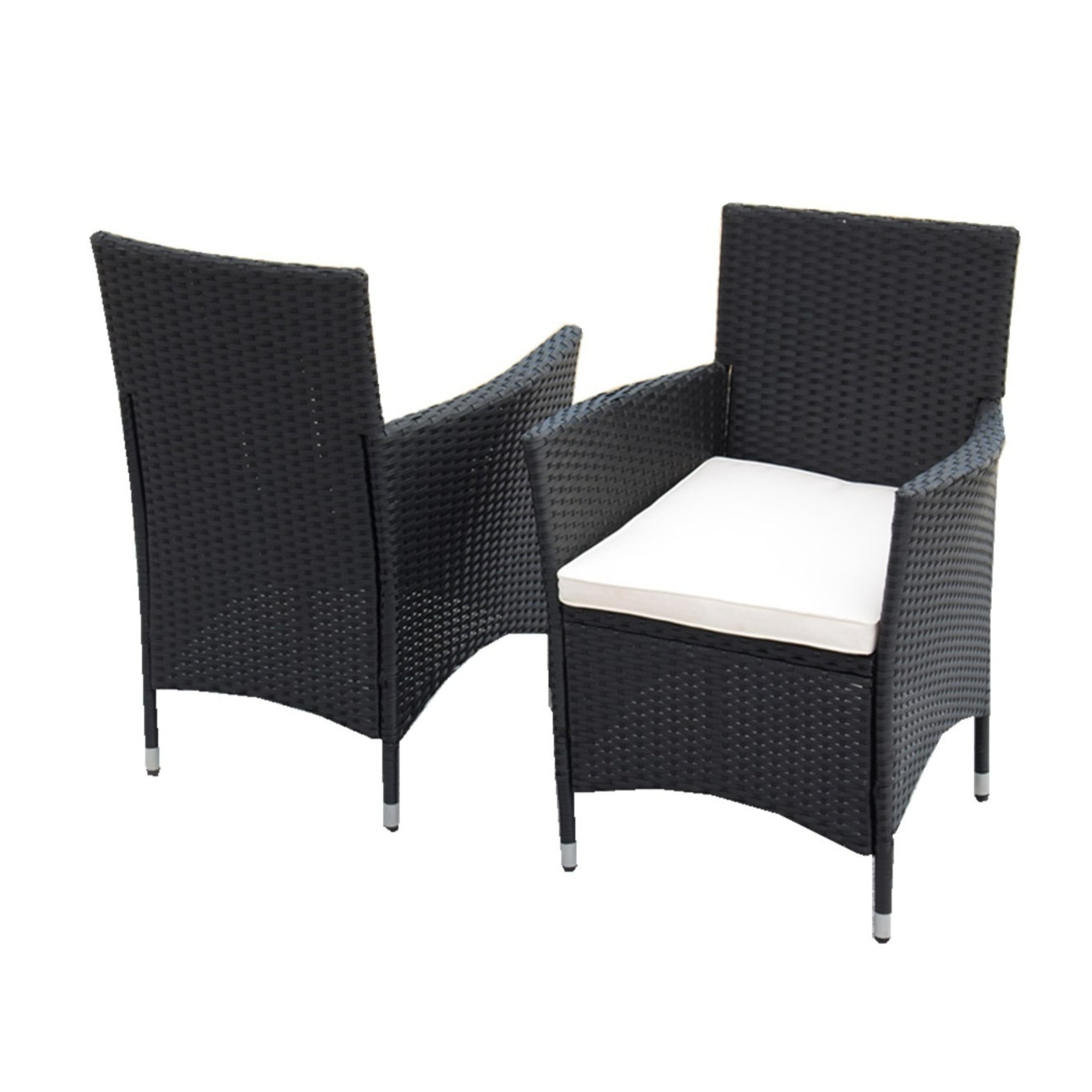 5-piece Outdoor Patio Wicker Dining Set with Acacia Wood Top and Creme Cushion BOELEPD05B-CR