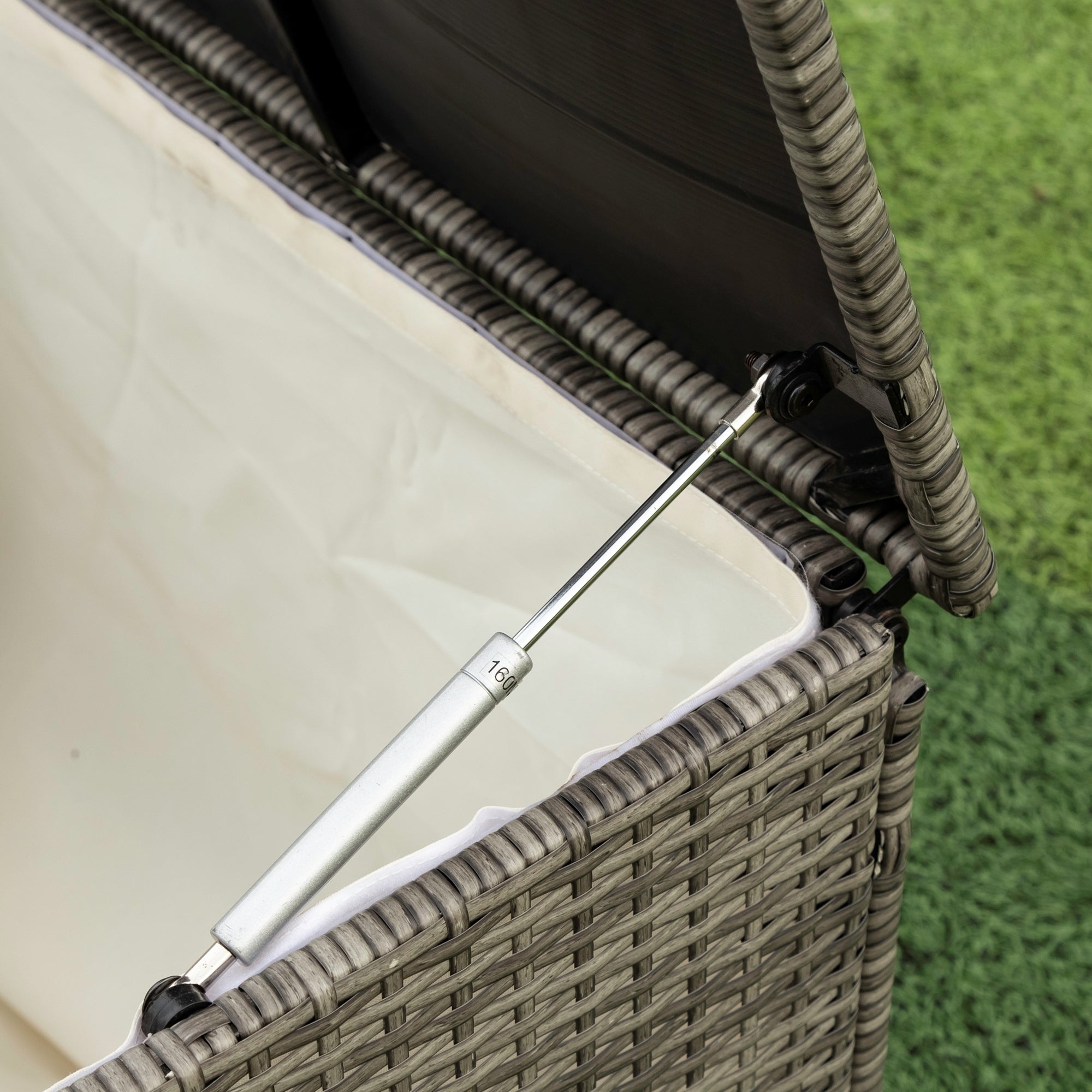 4-Piece Outdoor Patio Wicker Rattan Sectional Sofa Set with Storage Box and Cushions BOELEPS01TA-CR