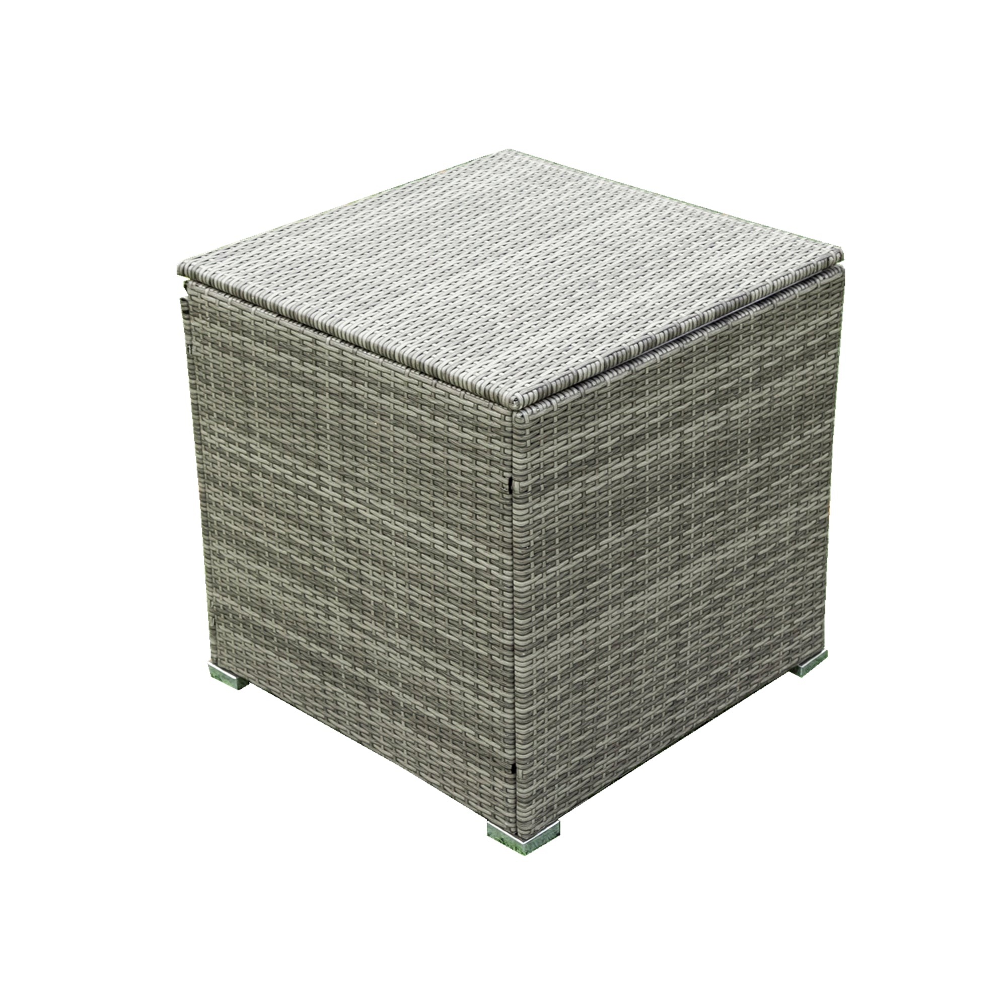4-Piece Outdoor Patio Wicker Rattan Sectional Sofa Set with Storage Box and Cushions BOELEPS01TA-CR
