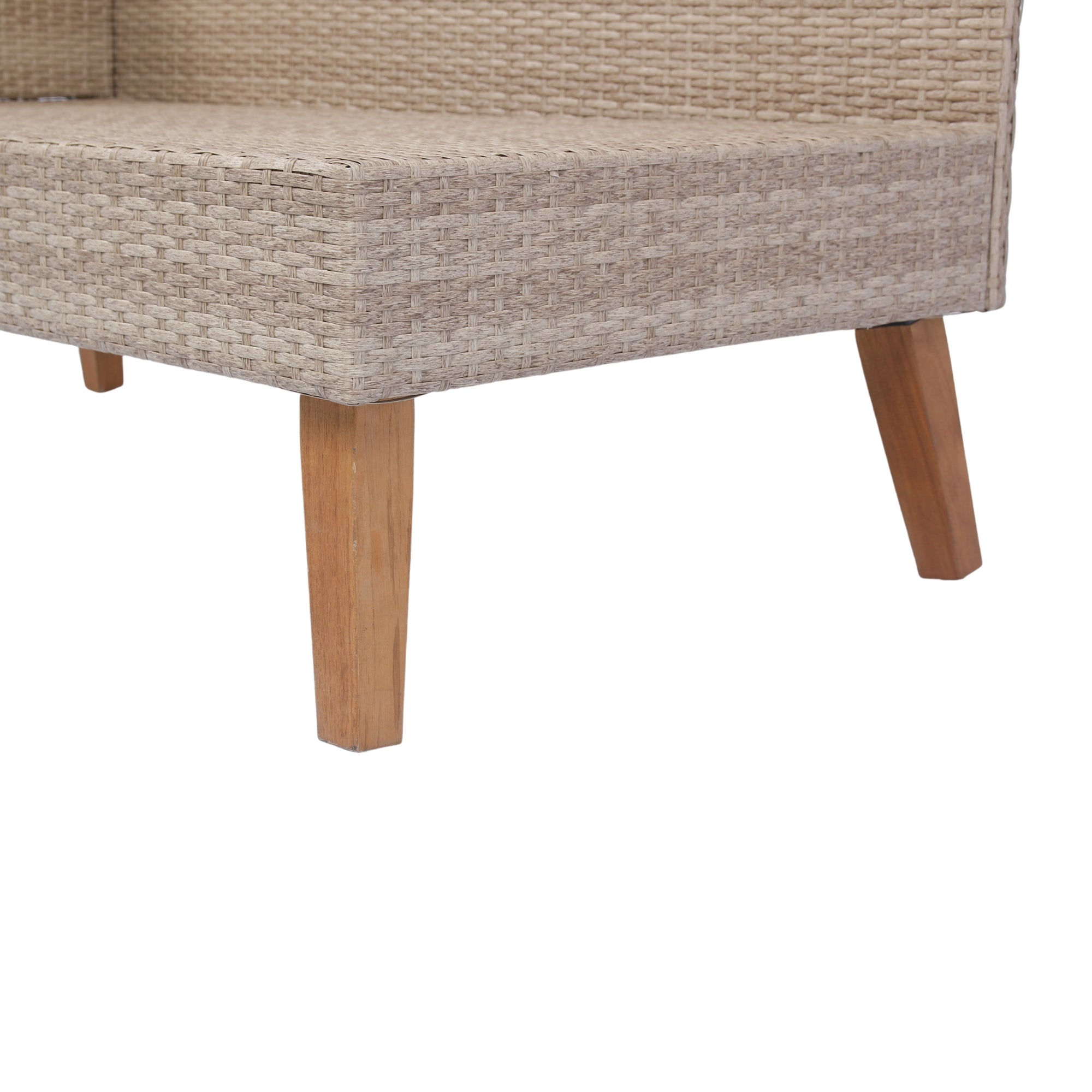 3-Piece Outdoor Patio Wicker Rattan Furniture Sofa Set with Dark Grey Cushion JMELEPS08NY-GR