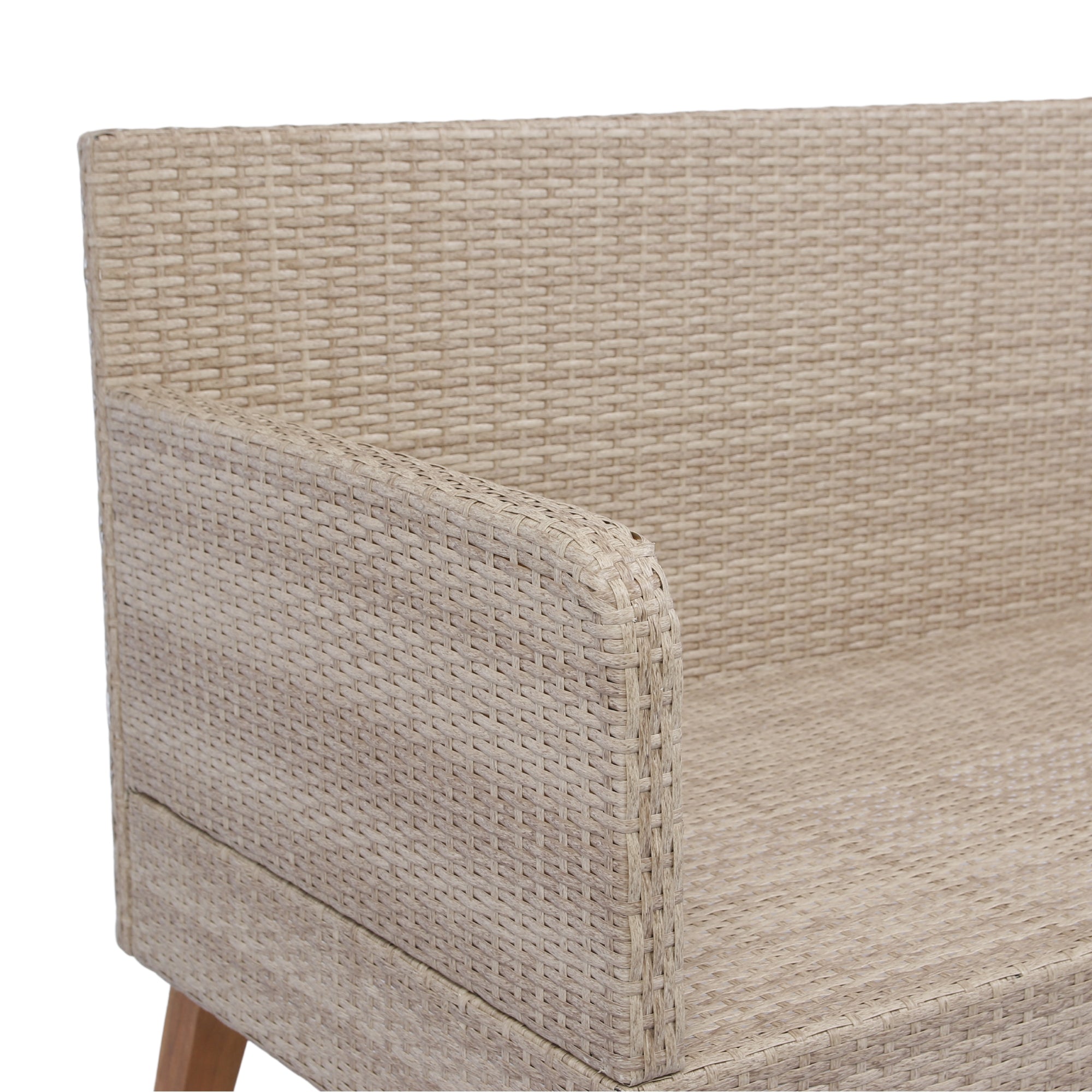 3-Piece Outdoor Patio Wicker Rattan Furniture Sofa Set with Dark Grey Cushion JMELEPS08NY-GR
