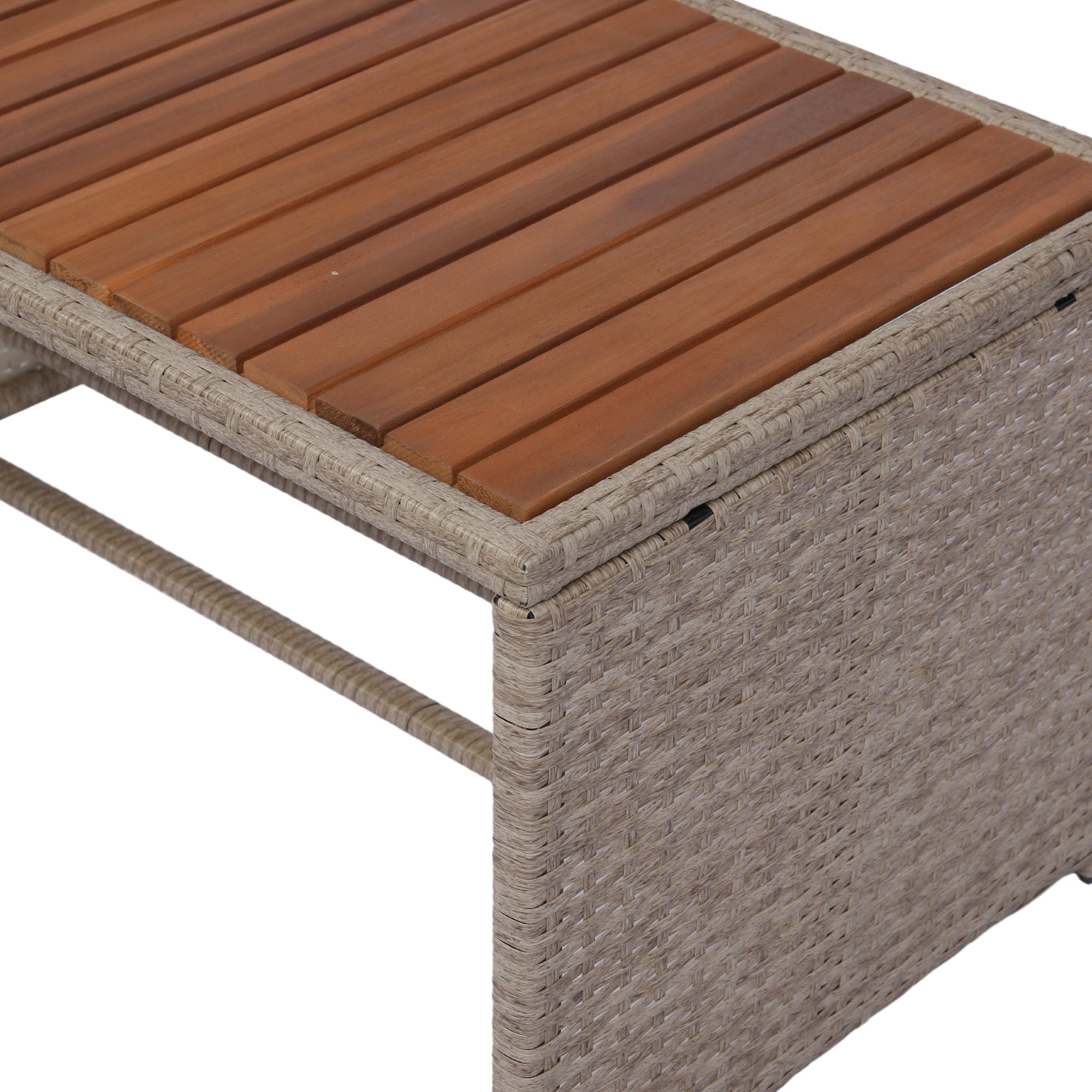 3-Piece Outdoor Patio Wicker Rattan Furniture Sofa Set with Dark Grey Cushion JMELEPS08NY-GR