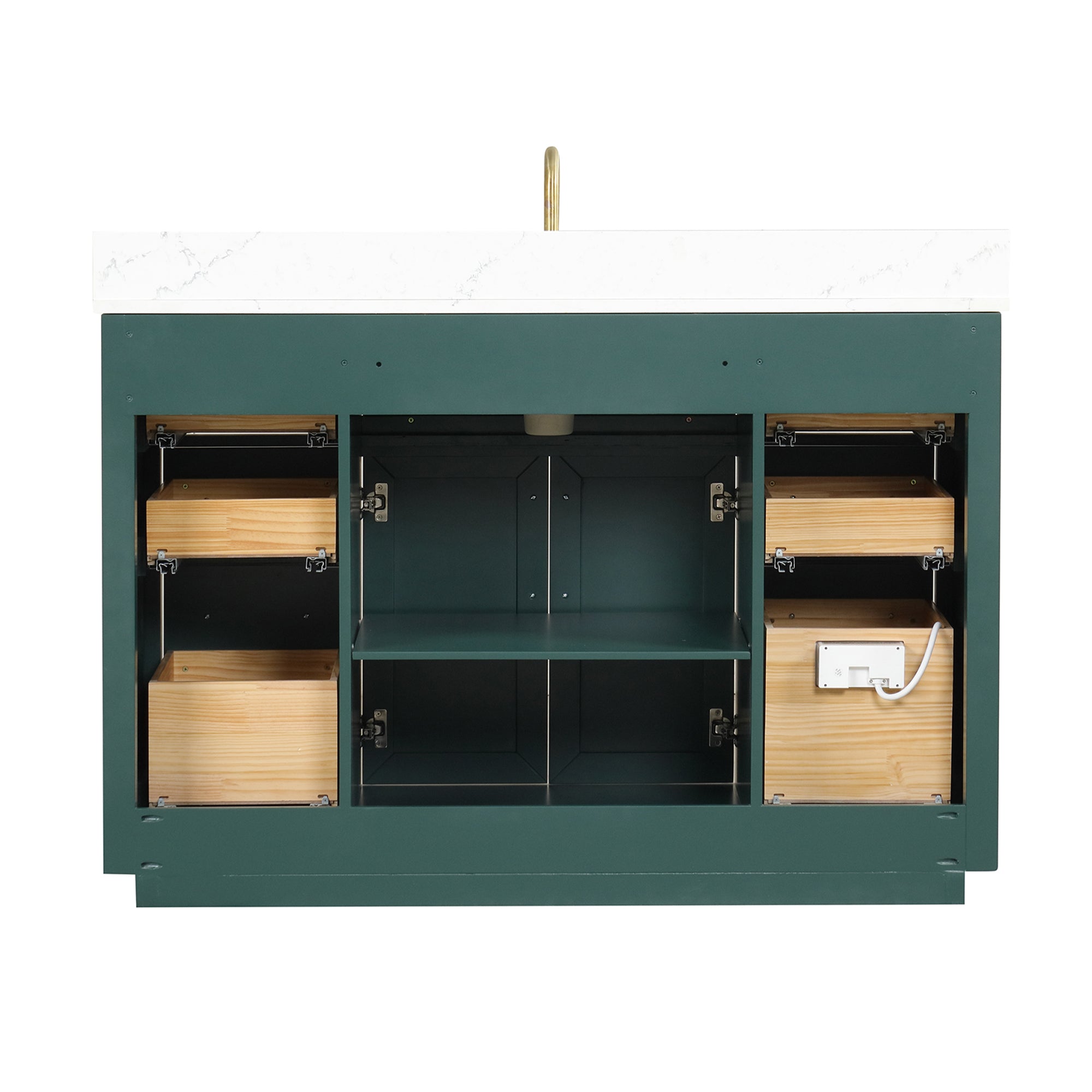 54 inch Freestanding Bathroom Vanity Set with Ceramic Sink