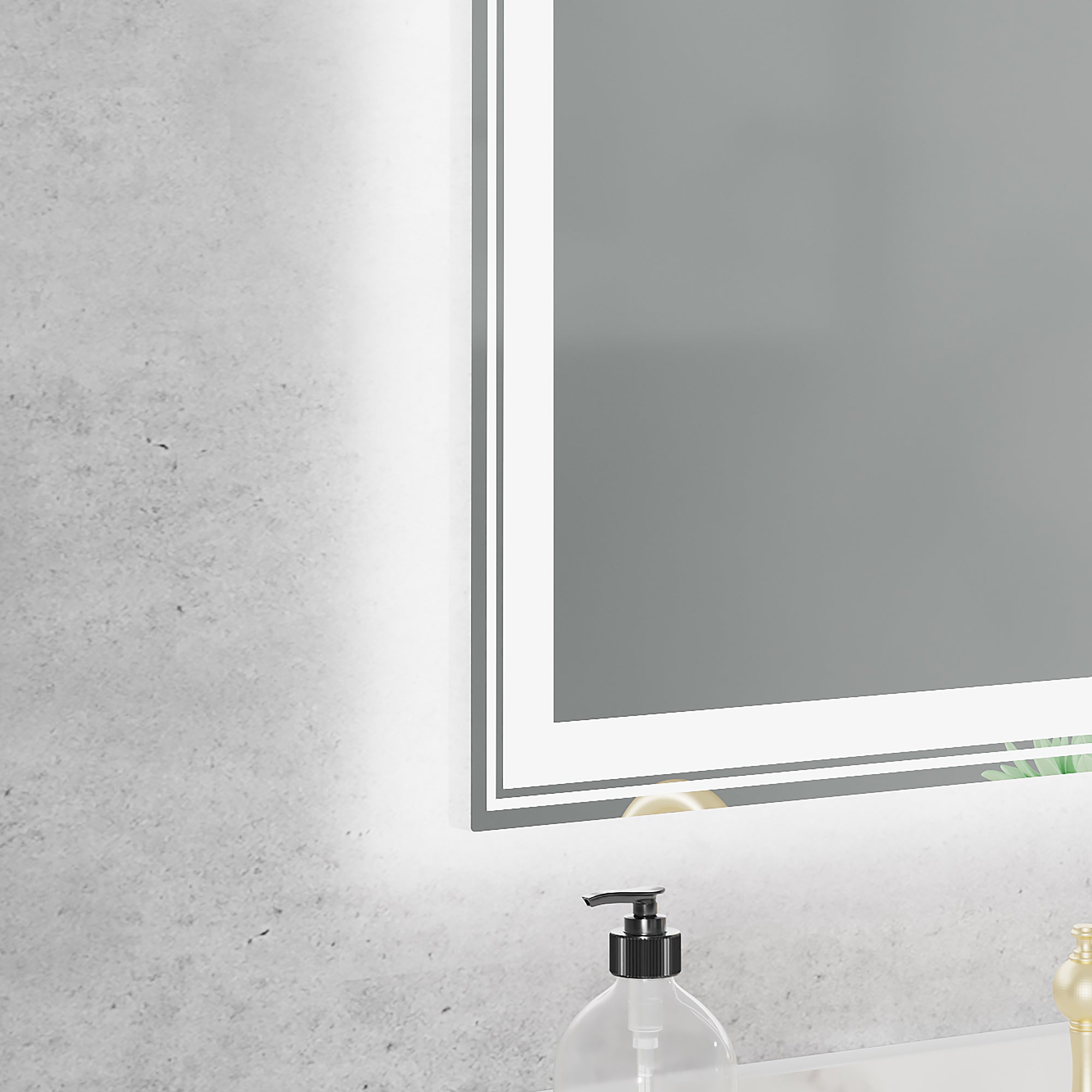 Rectangular Frameless Dimmable Wall Mounted LED Bathroom Vanity Mirror