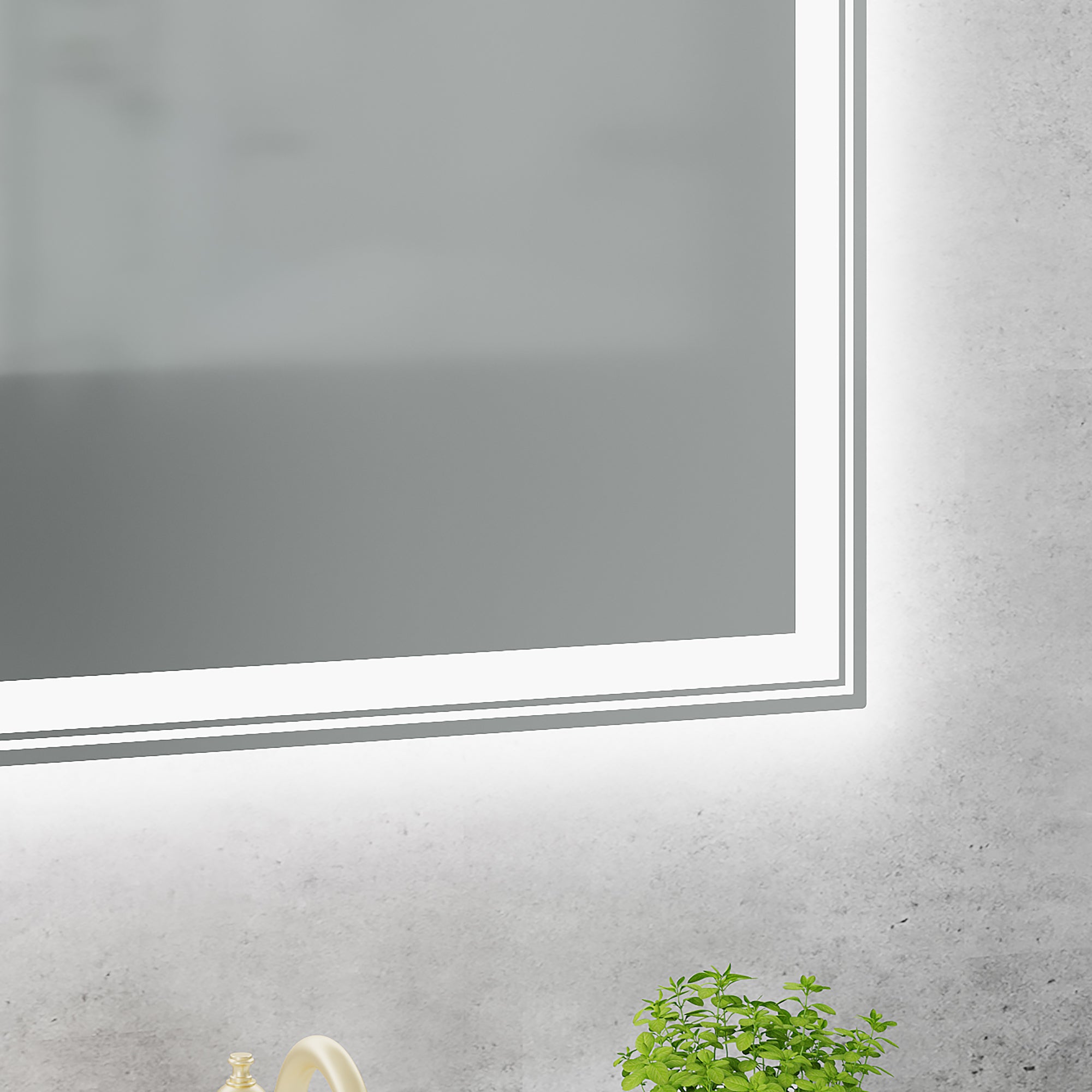 Rectangular Frameless Dimmable Wall Mounted LED Bathroom Vanity Mirror