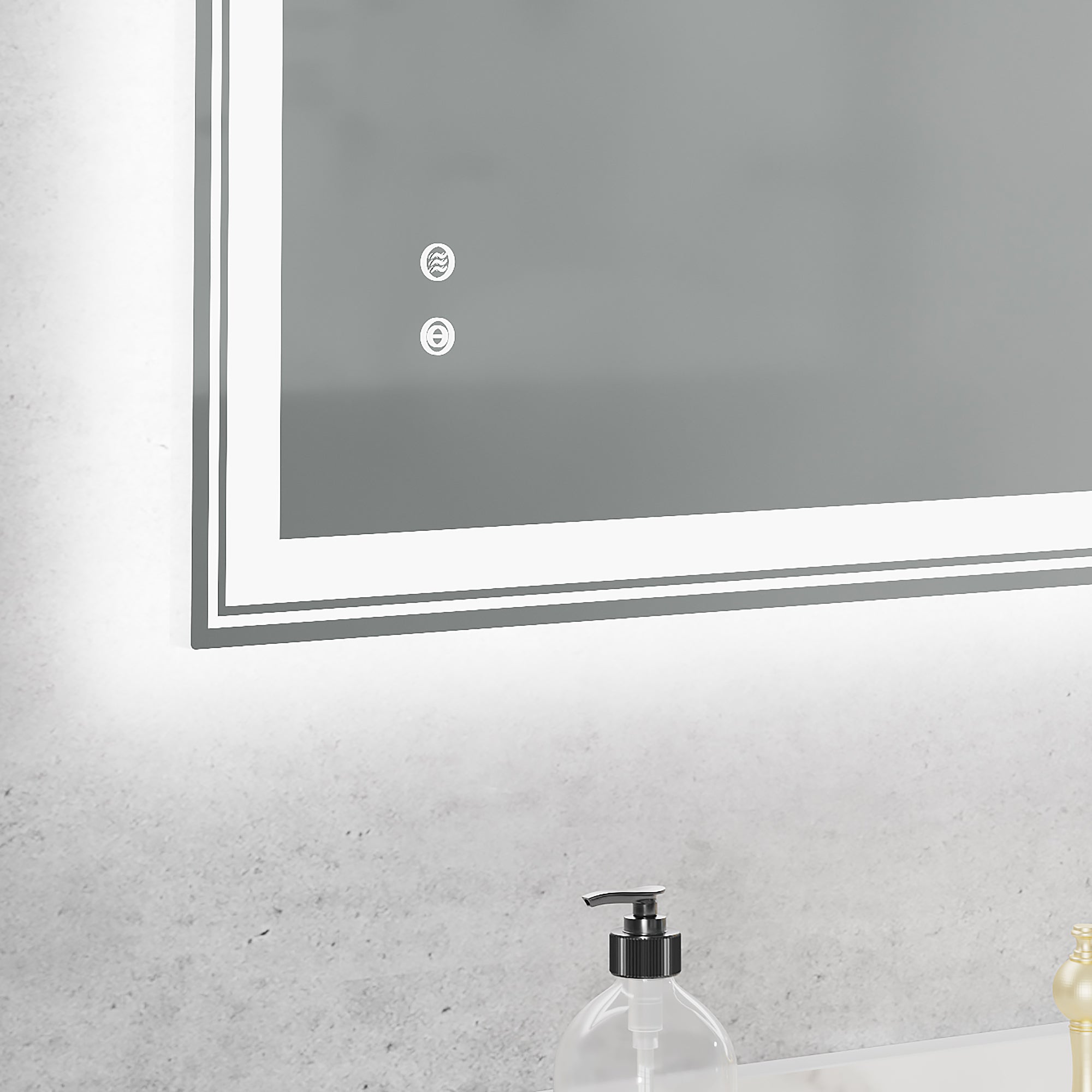 Rectangular Frameless Dimmable Wall Mounted LED Bathroom Vanity Mirror