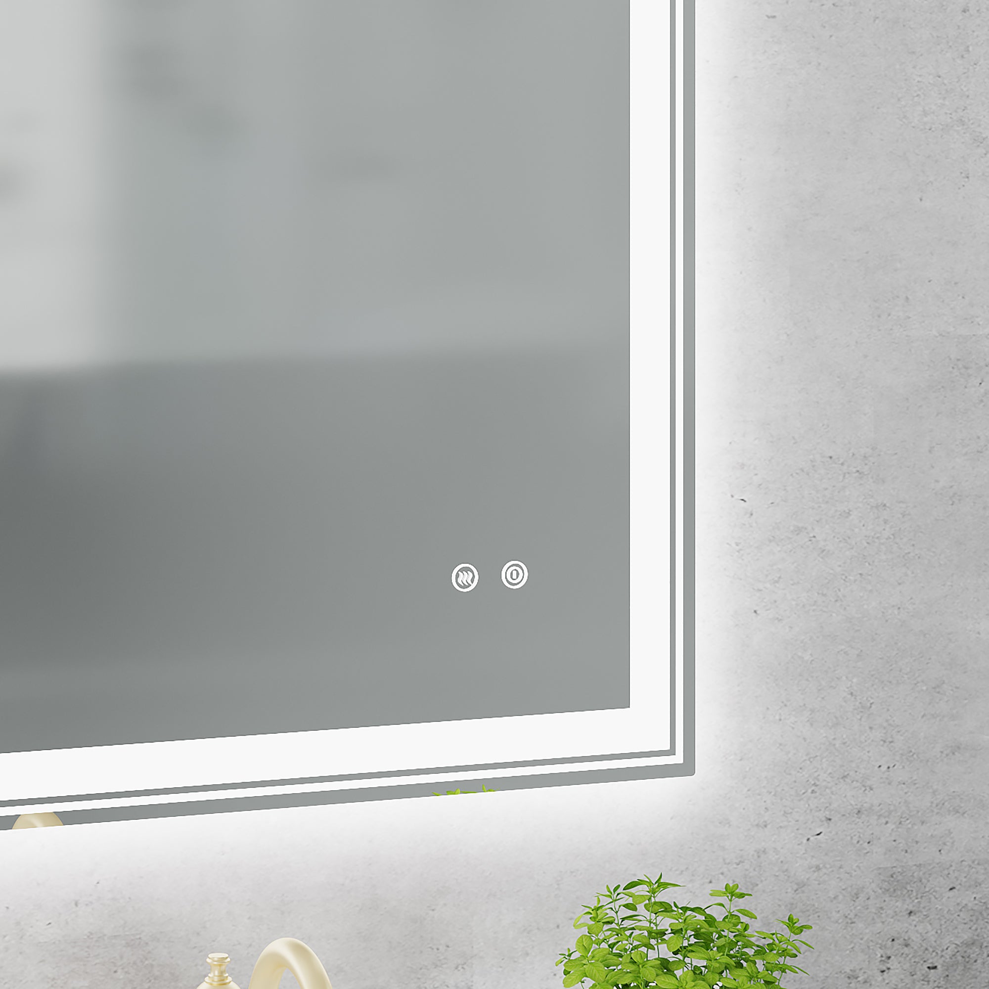 Rectangular Frameless Dimmable Wall Mounted LED Bathroom Vanity Mirror
