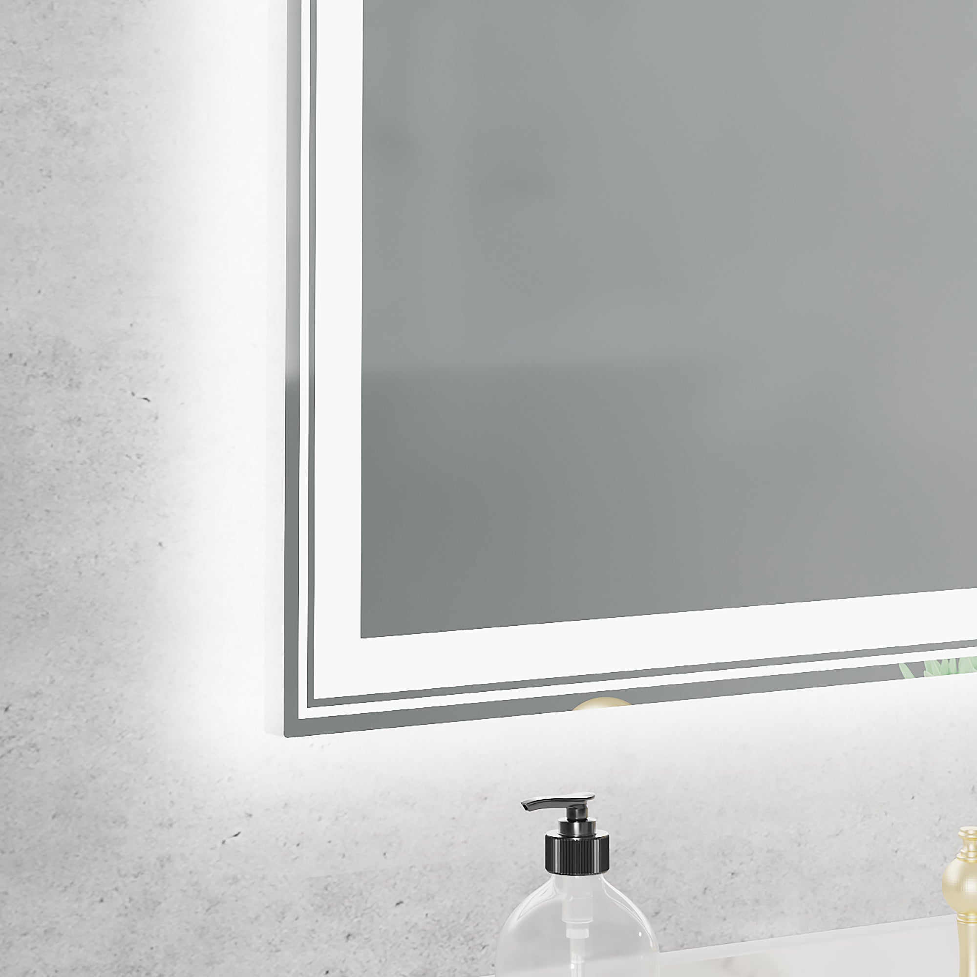 Rectangular Frameless Dimmable Wall Mounted LED Bathroom Vanity Mirror