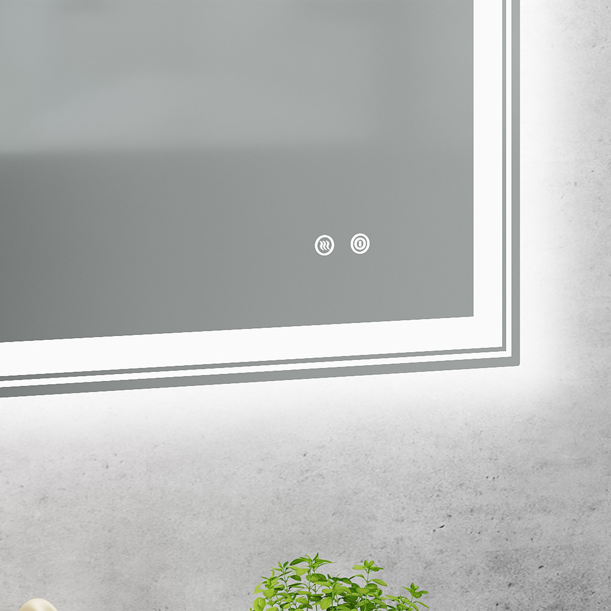 Rectangular Frameless Dimmable Wall Mounted LED Bathroom Vanity Mirror