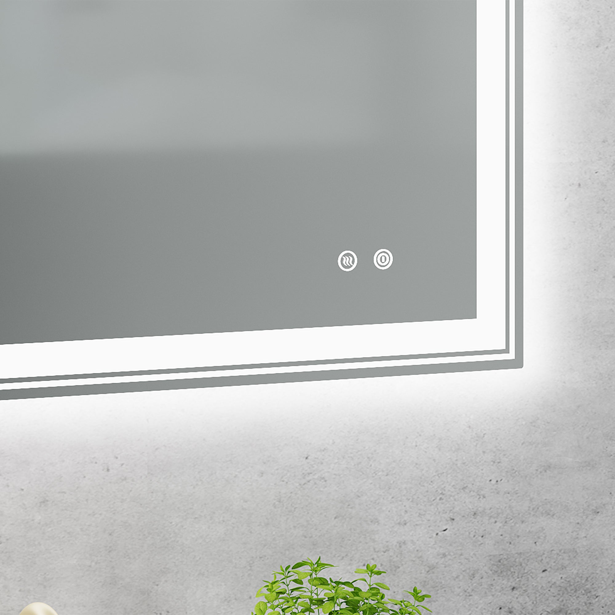 Rectangular Frameless Dimmable Wall Mounted LED Bathroom Vanity Mirror