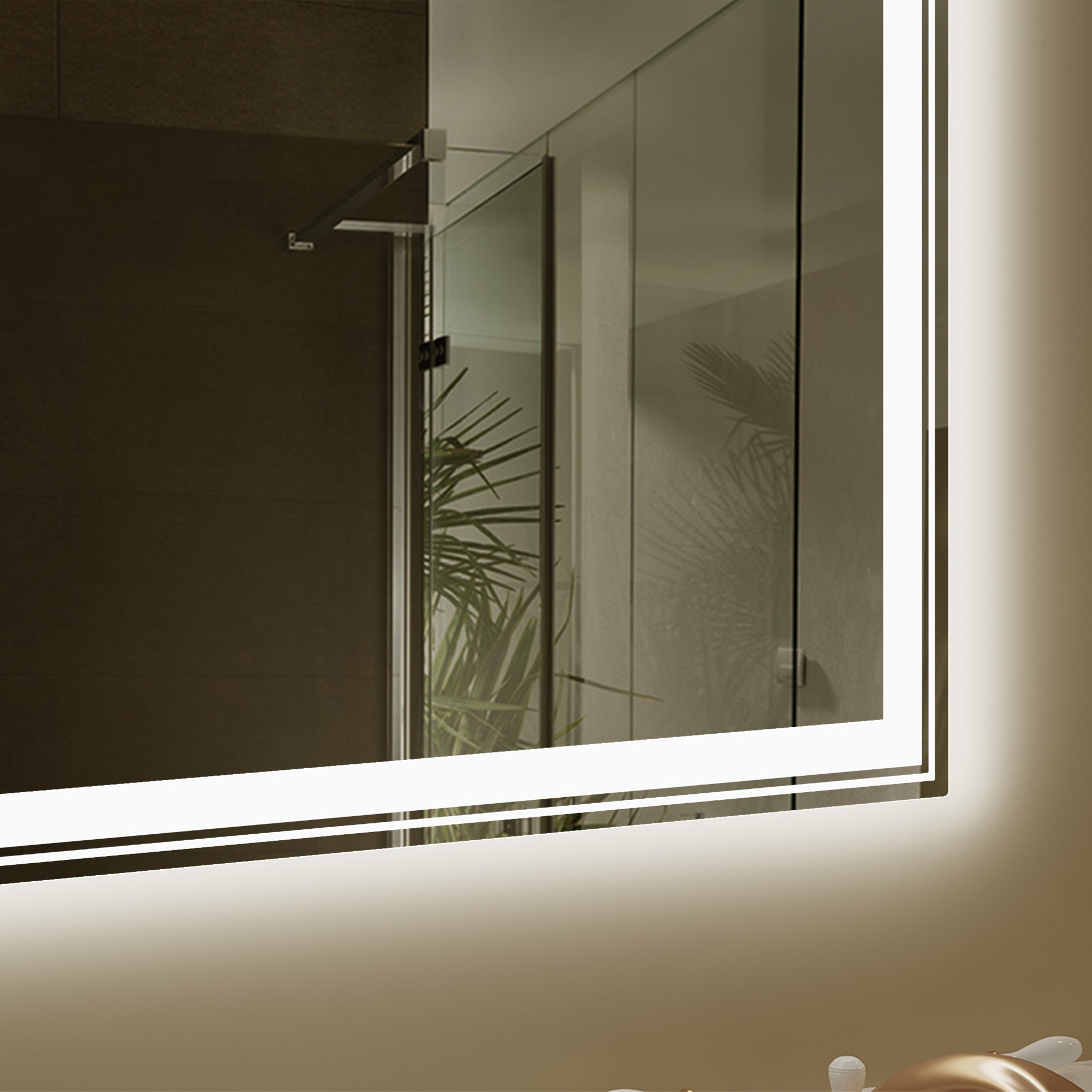 Rectangular Frameless Dimmable Wall Mounted LED Bathroom Vanity Mirror