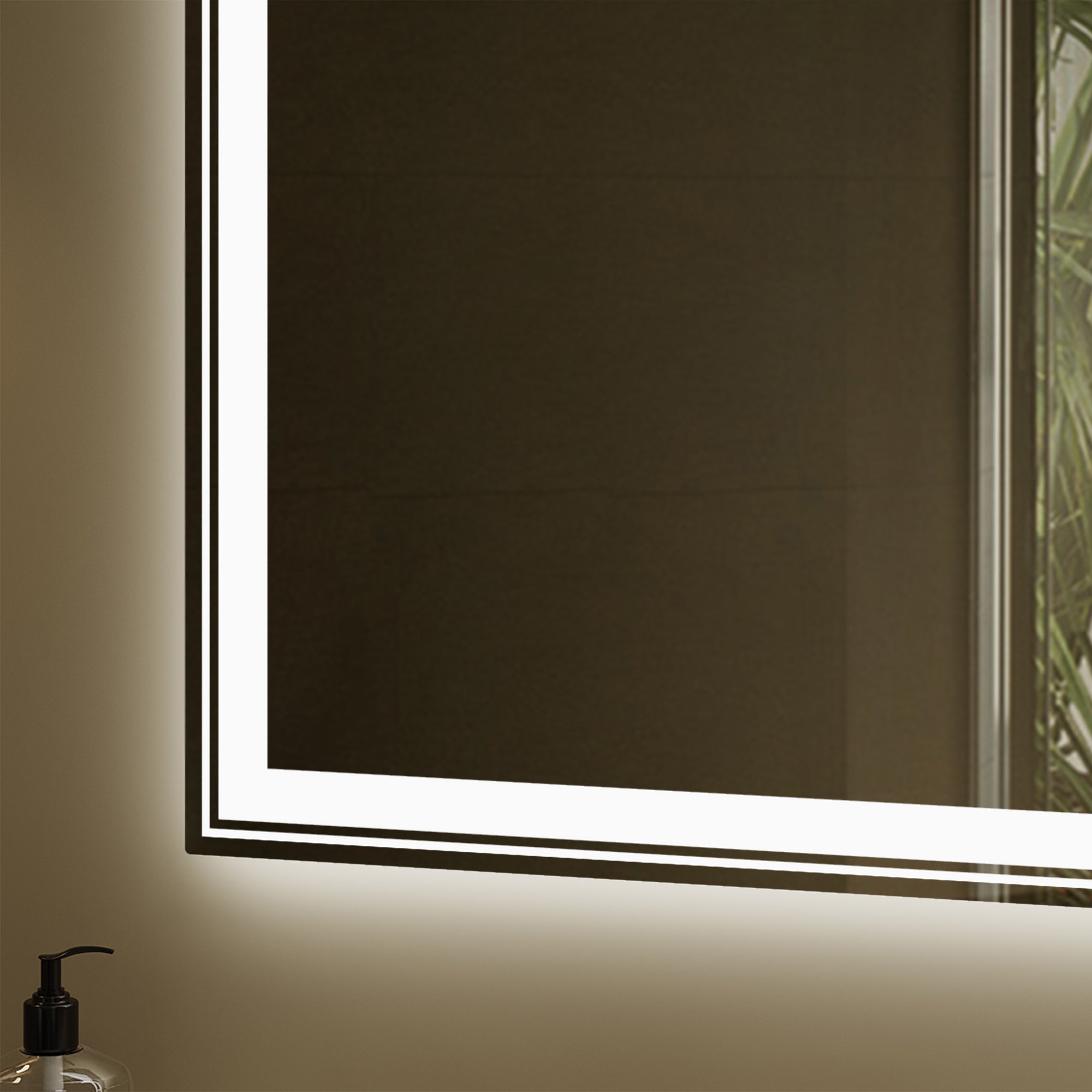 Rectangular Frameless Dimmable Wall Mounted LED Bathroom Vanity Mirror